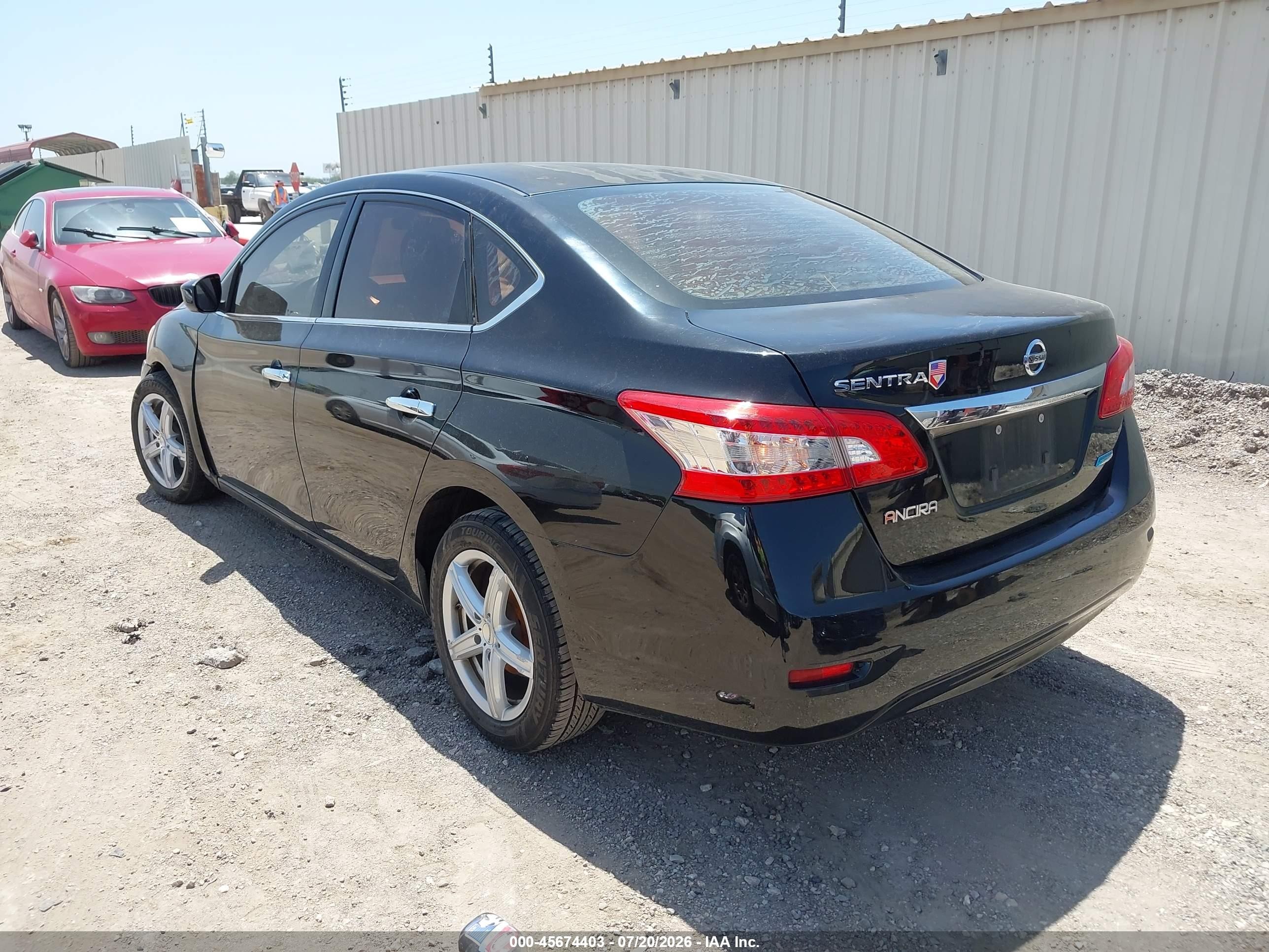 2014 Nissan Sentra S Черный vin: 3N1AB7AP2EY202891