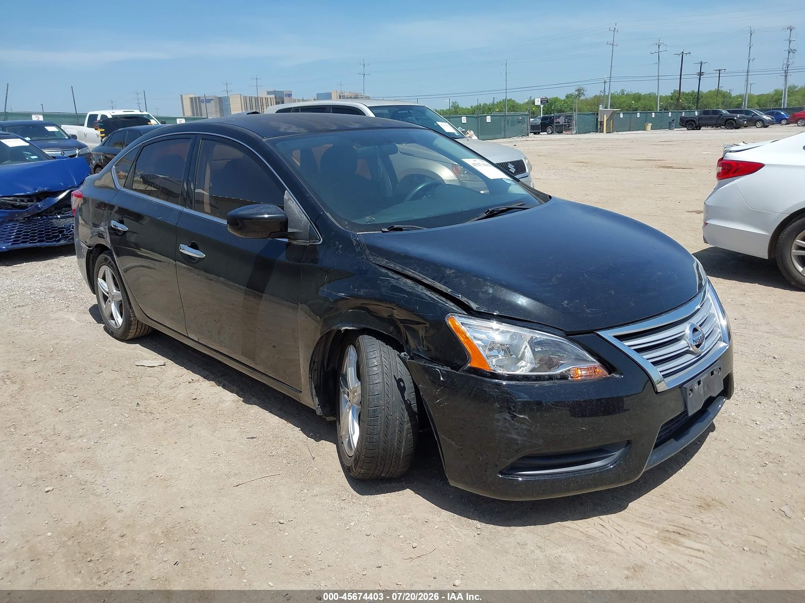 2014 Nissan Sentra S Black vin: 3N1AB7AP2EY202891