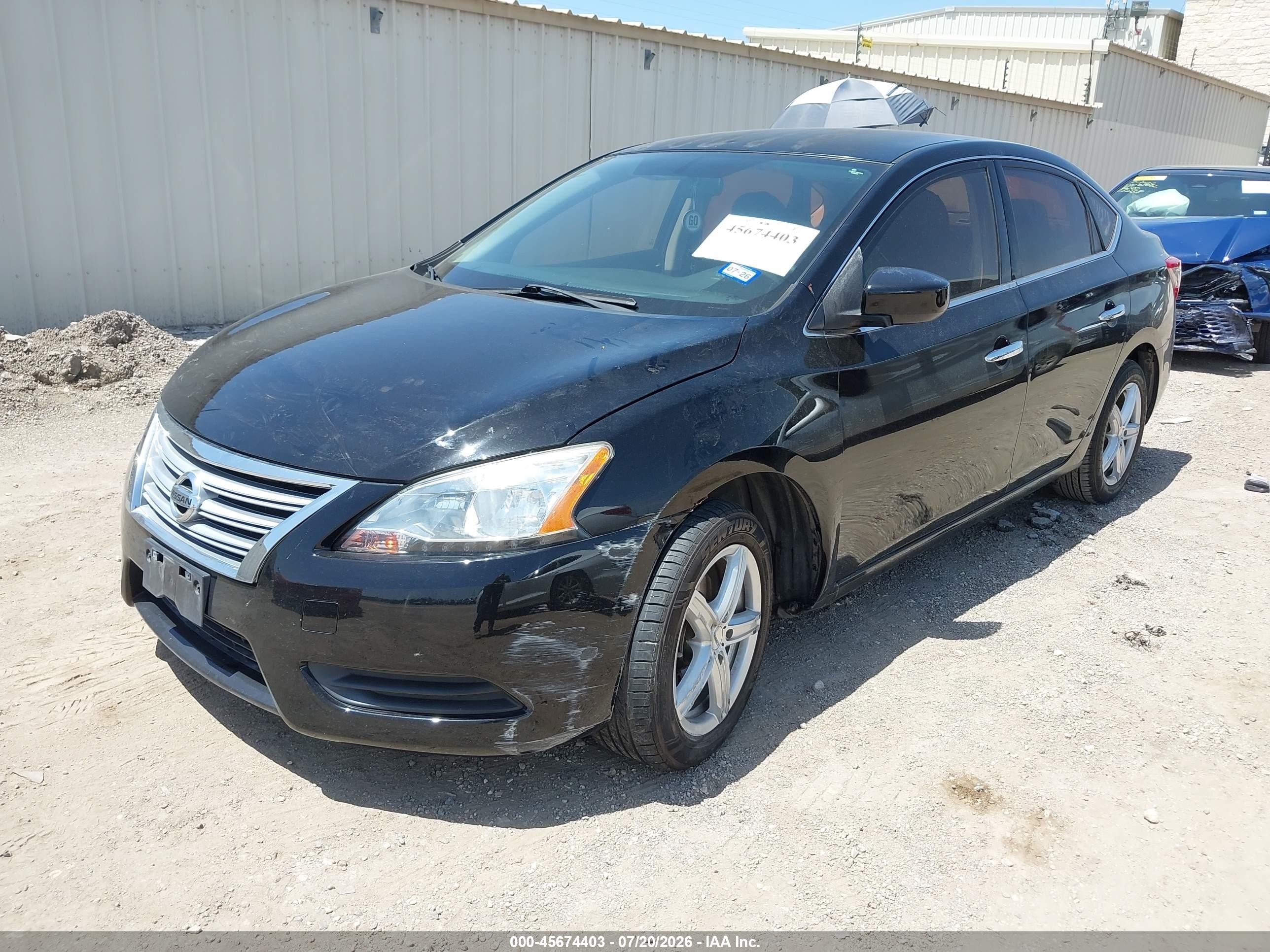 2014 Nissan Sentra S Черный vin: 3N1AB7AP2EY202891