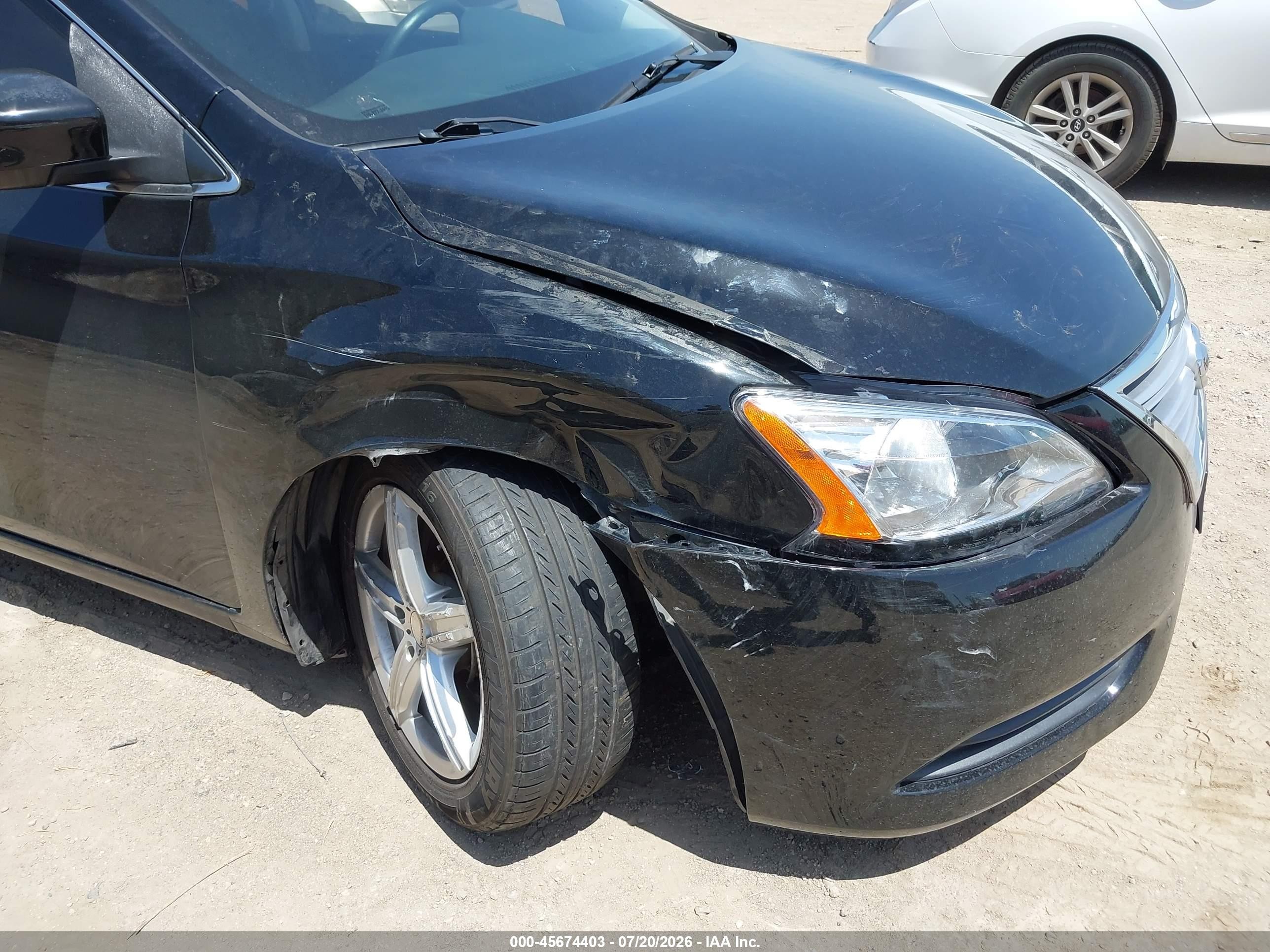 2014 Nissan Sentra S Черный vin: 3N1AB7AP2EY202891