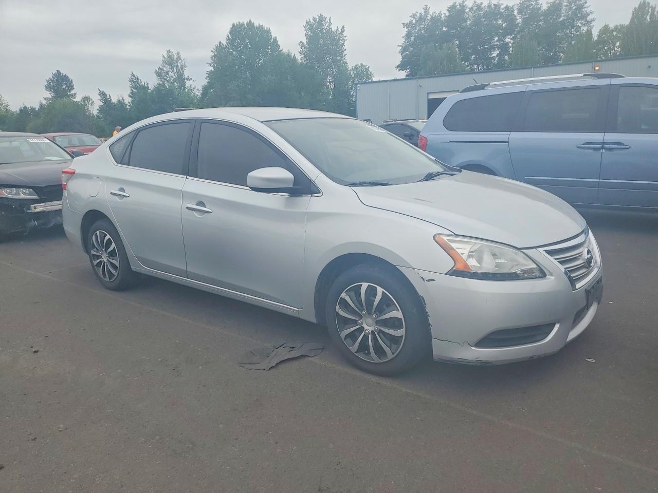 2014 Nissan Sentra Sv Silver vin: 3N1AB7AP2EY206276