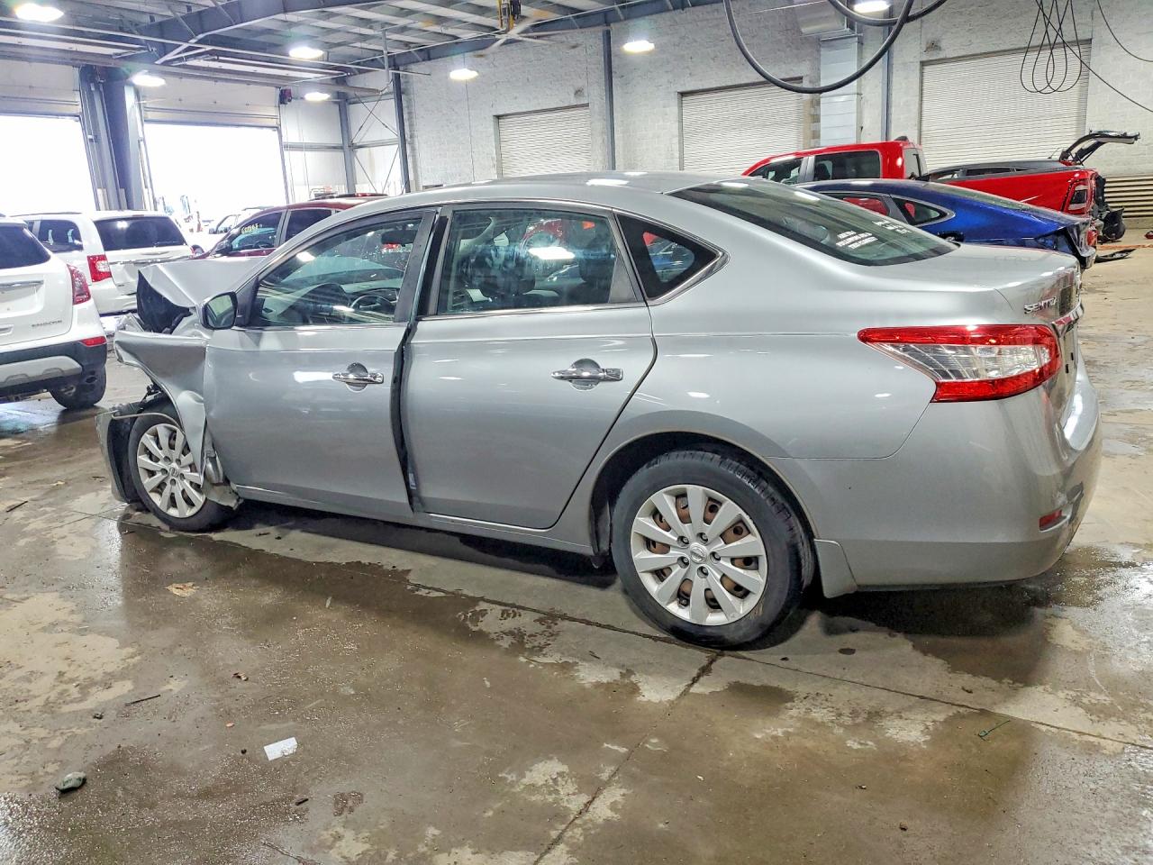 2014 Nissan Sentra Sv Silver vin: 3N1AB7AP2EY228438