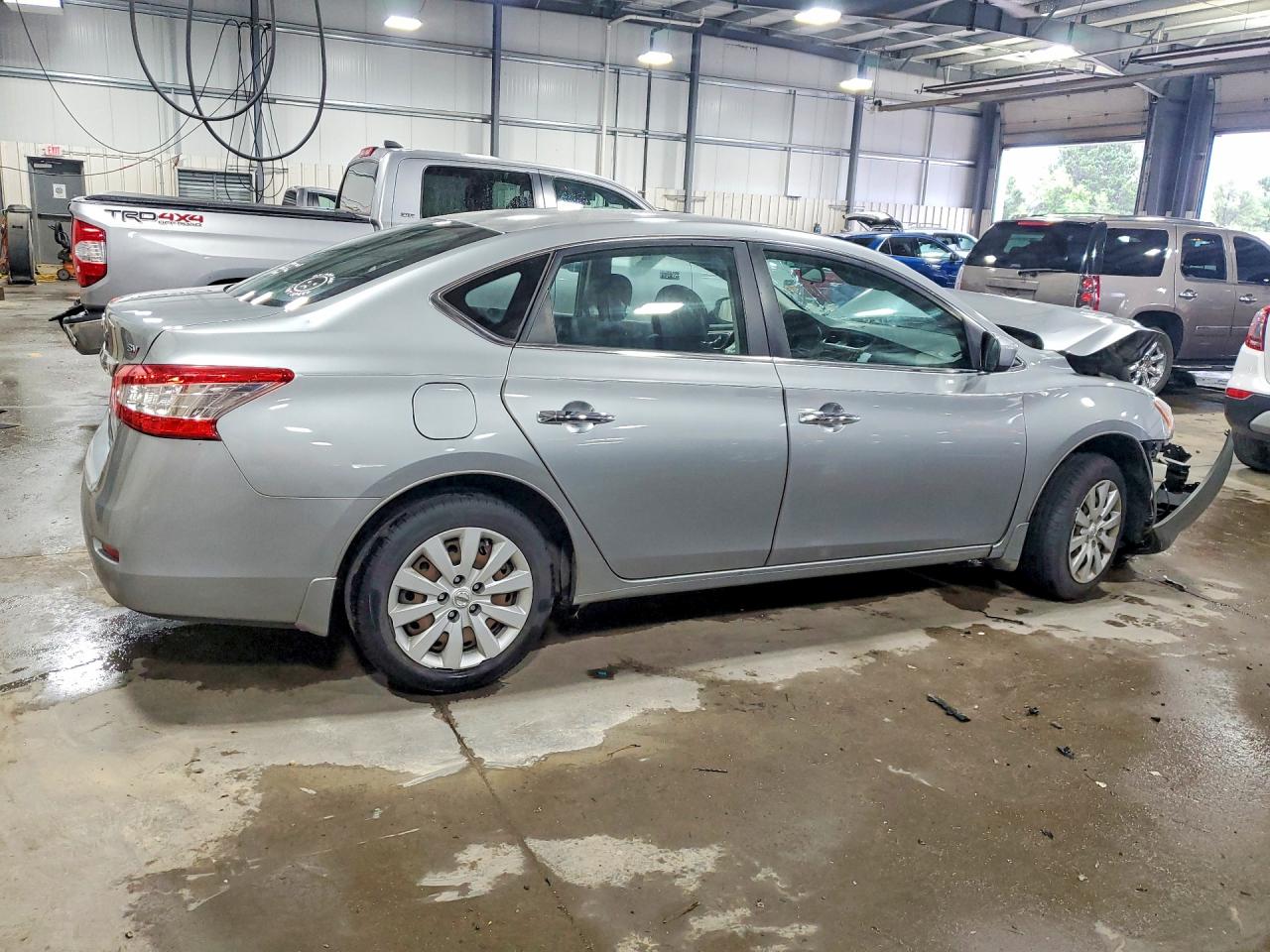 2014 Nissan Sentra Sv Silver vin: 3N1AB7AP2EY228438