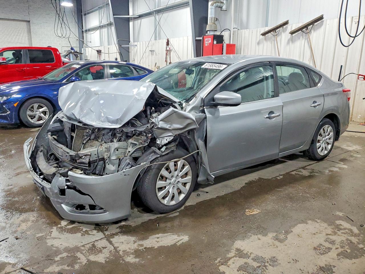2014 Nissan Sentra Sv Silver vin: 3N1AB7AP2EY228438