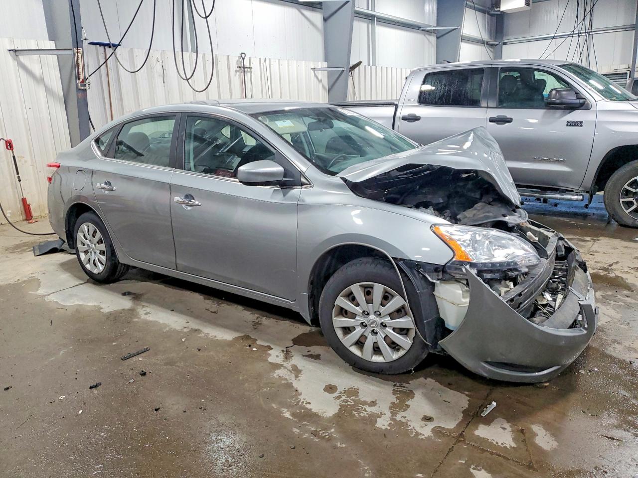 2014 Nissan Sentra Sv Silver vin: 3N1AB7AP2EY228438