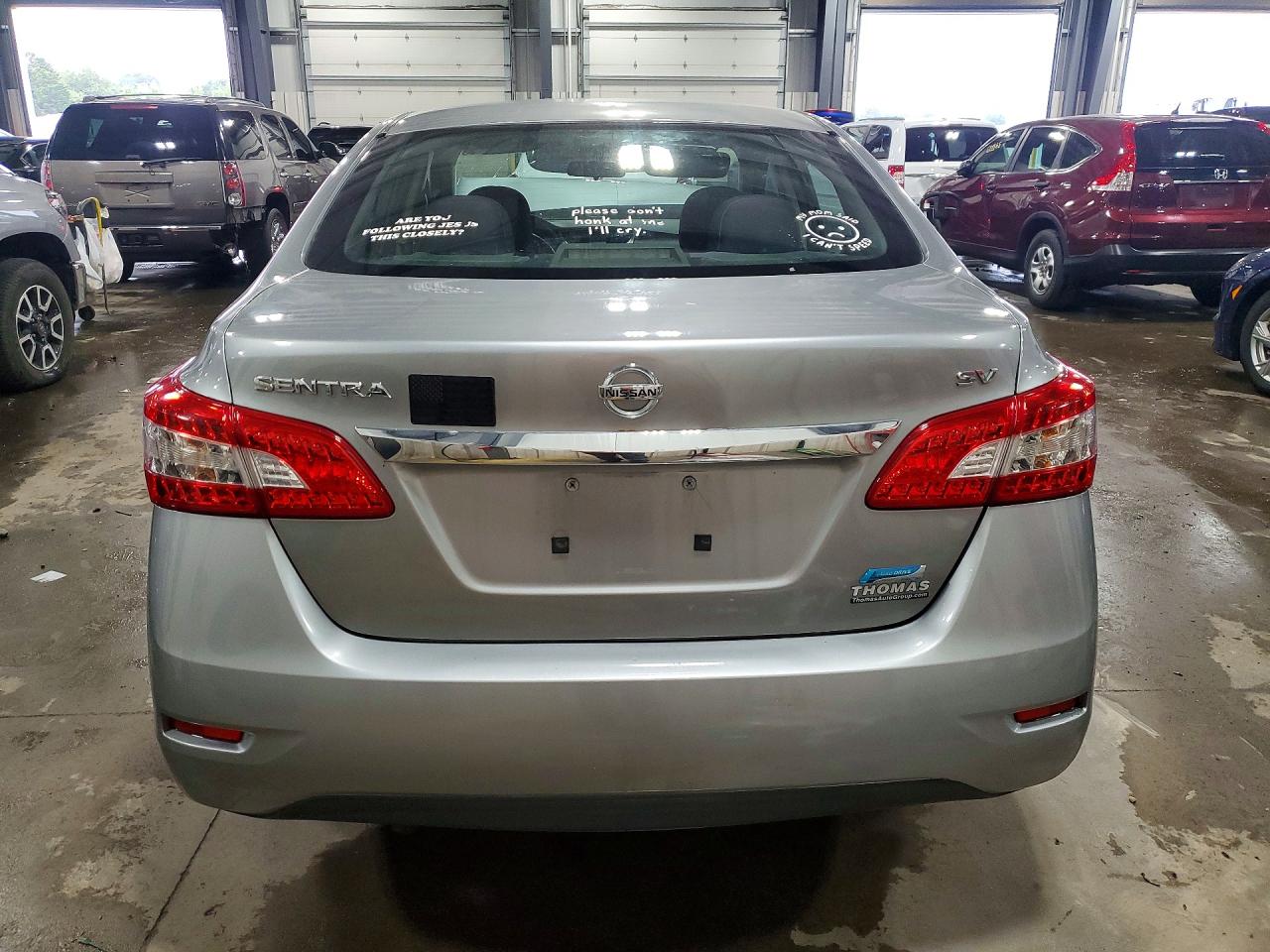 2014 Nissan Sentra Sv Silver vin: 3N1AB7AP2EY228438