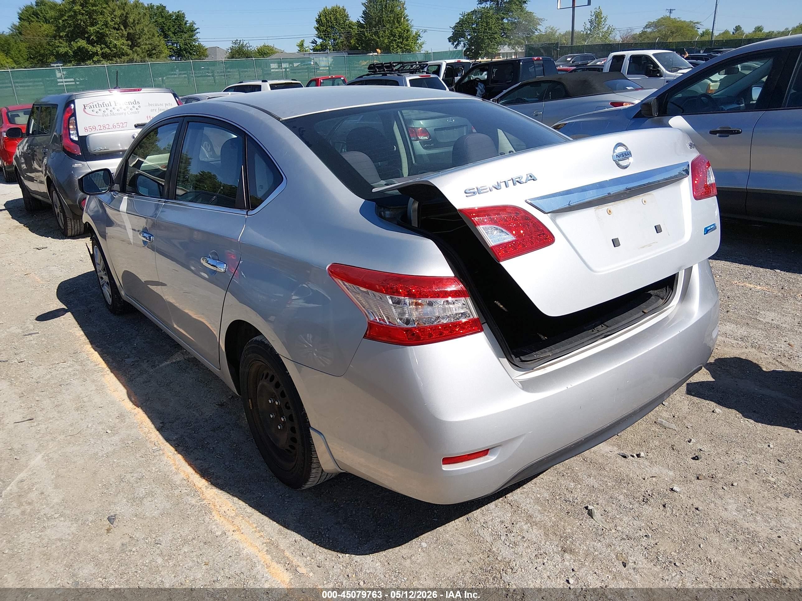 2014 Nissan Sentra Fe+ S/fe+ Sv/s/sl/sr/sv Silver vin: 3N1AB7AP2EY231730