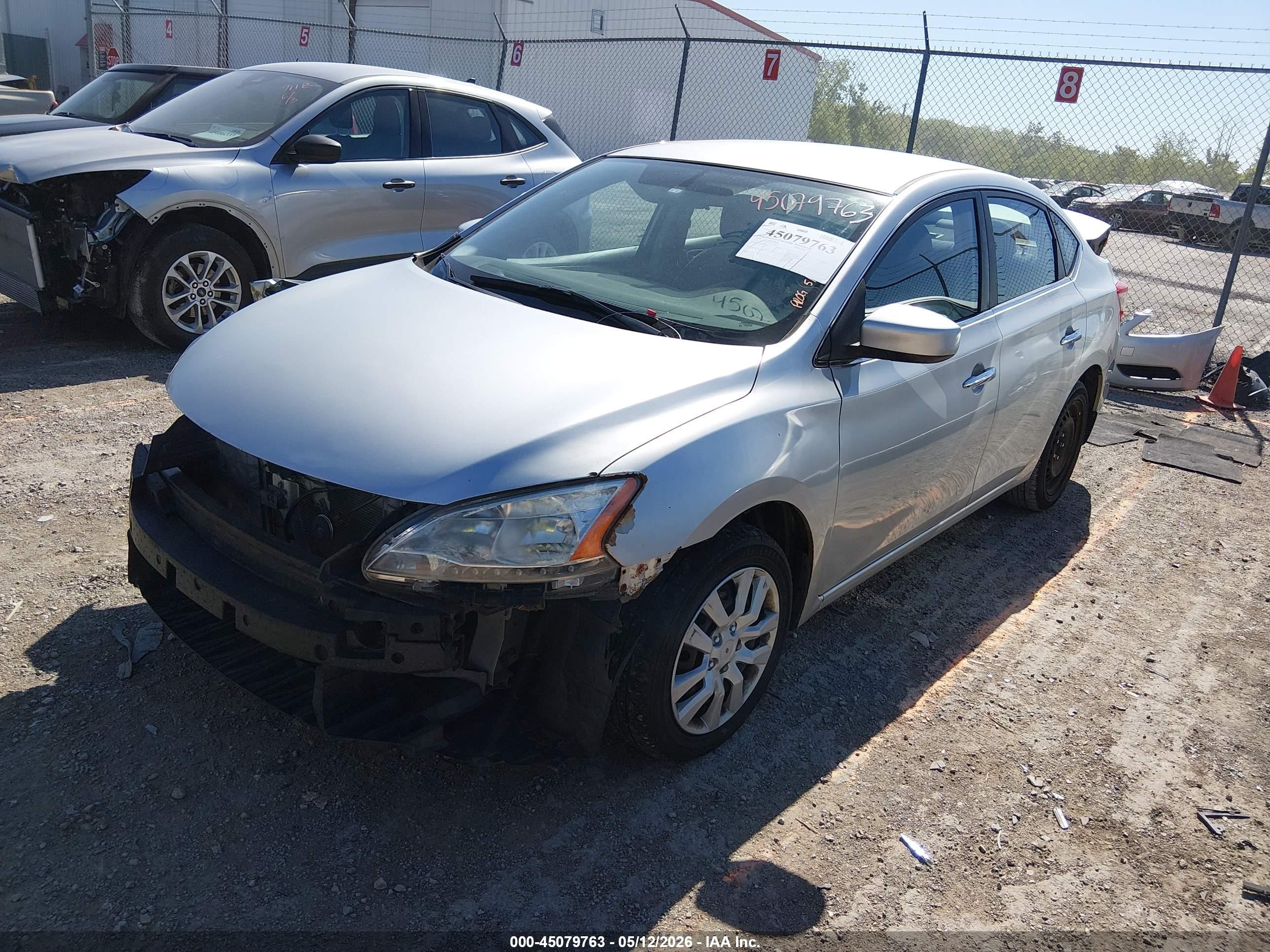2014 Nissan Sentra Fe+ S/fe+ Sv/s/sl/sr/sv Silver vin: 3N1AB7AP2EY231730