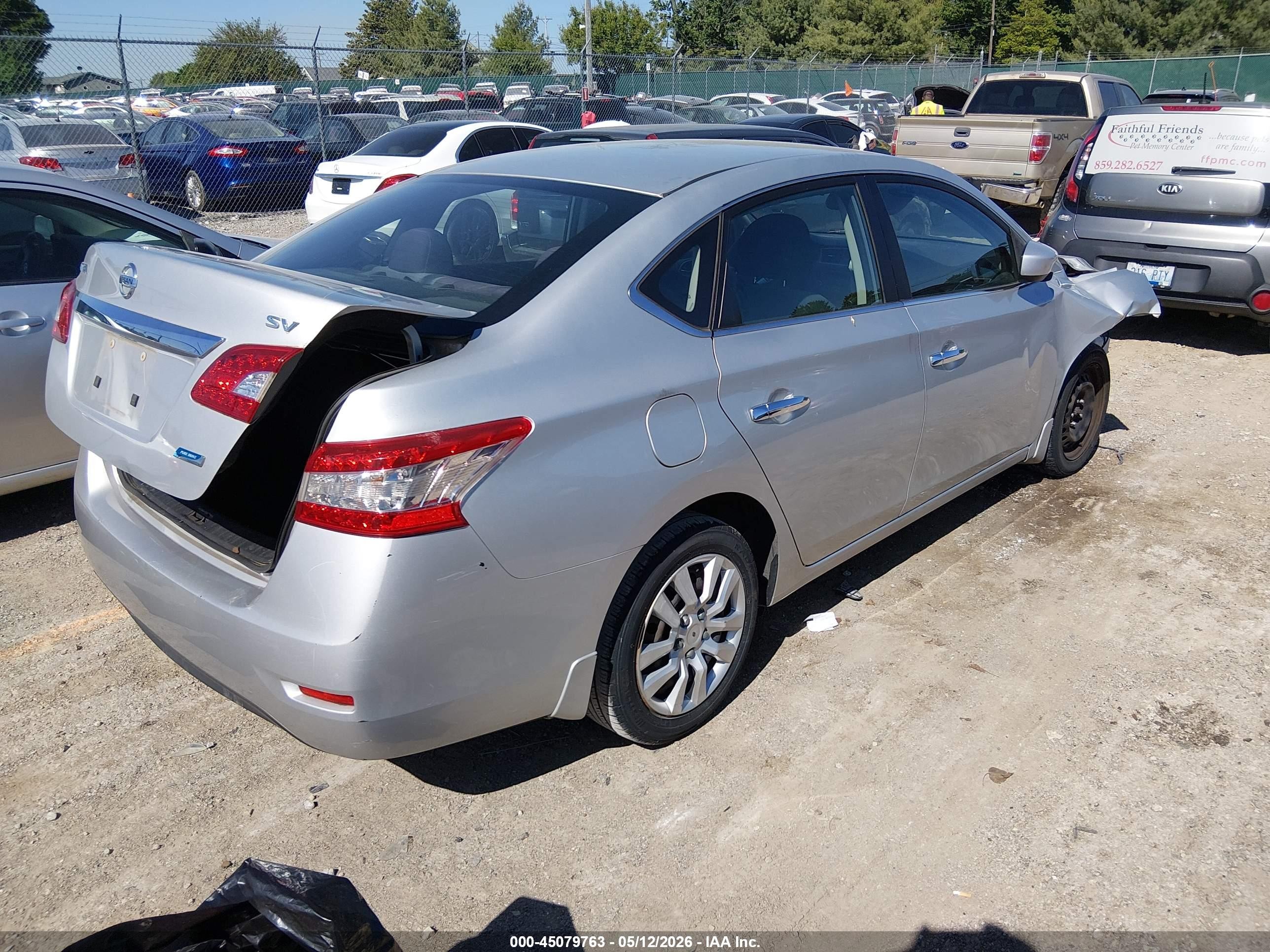 2014 Nissan Sentra Fe+ S/fe+ Sv/s/sl/sr/sv Silver vin: 3N1AB7AP2EY231730
