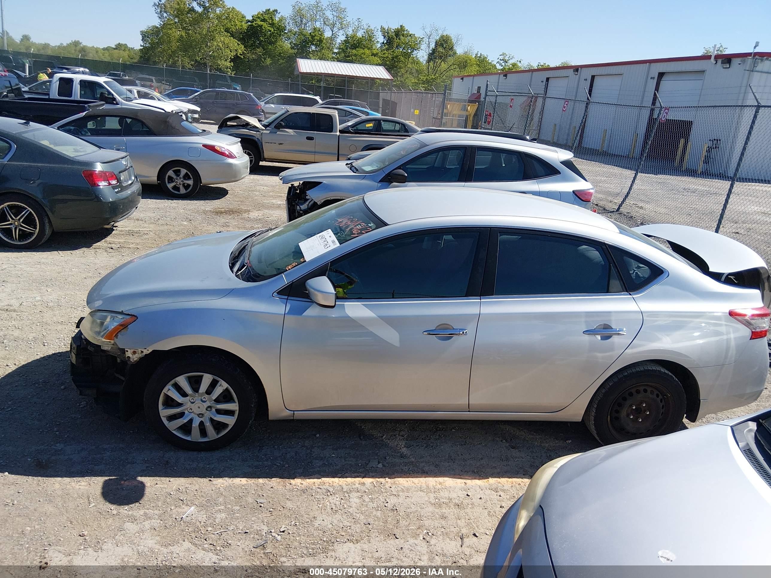 2014 Nissan Sentra Fe+ S/fe+ Sv/s/sl/sr/sv Silver vin: 3N1AB7AP2EY231730
