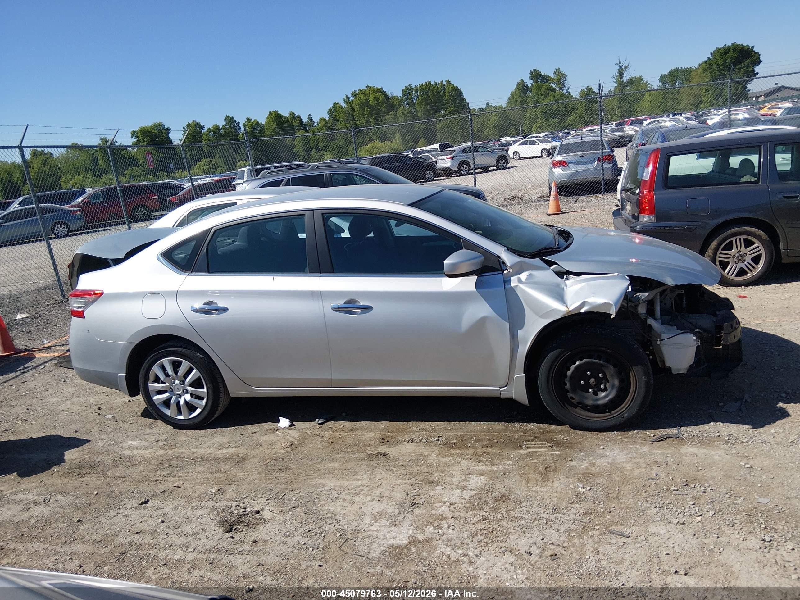 2014 Nissan Sentra Fe+ S/fe+ Sv/s/sl/sr/sv Silver vin: 3N1AB7AP2EY231730