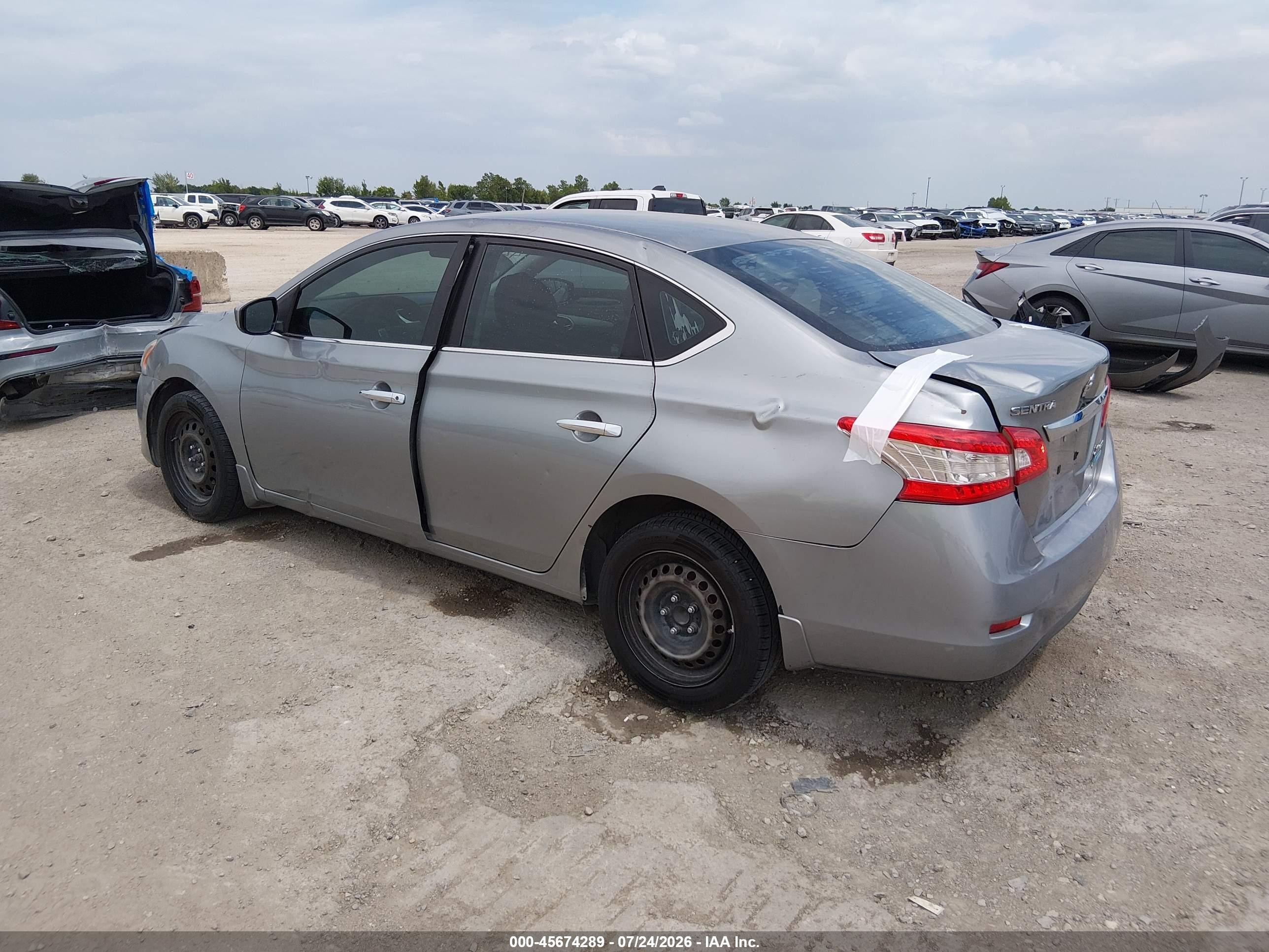 2014 Nissan Sentra Sv Серый vin: 3N1AB7AP2EY231873
