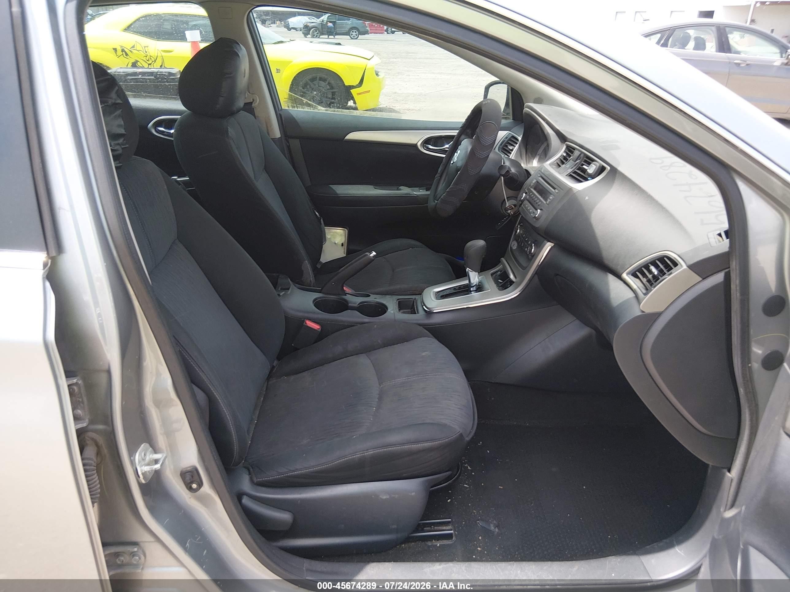 2014 Nissan Sentra Sv Серый vin: 3N1AB7AP2EY231873