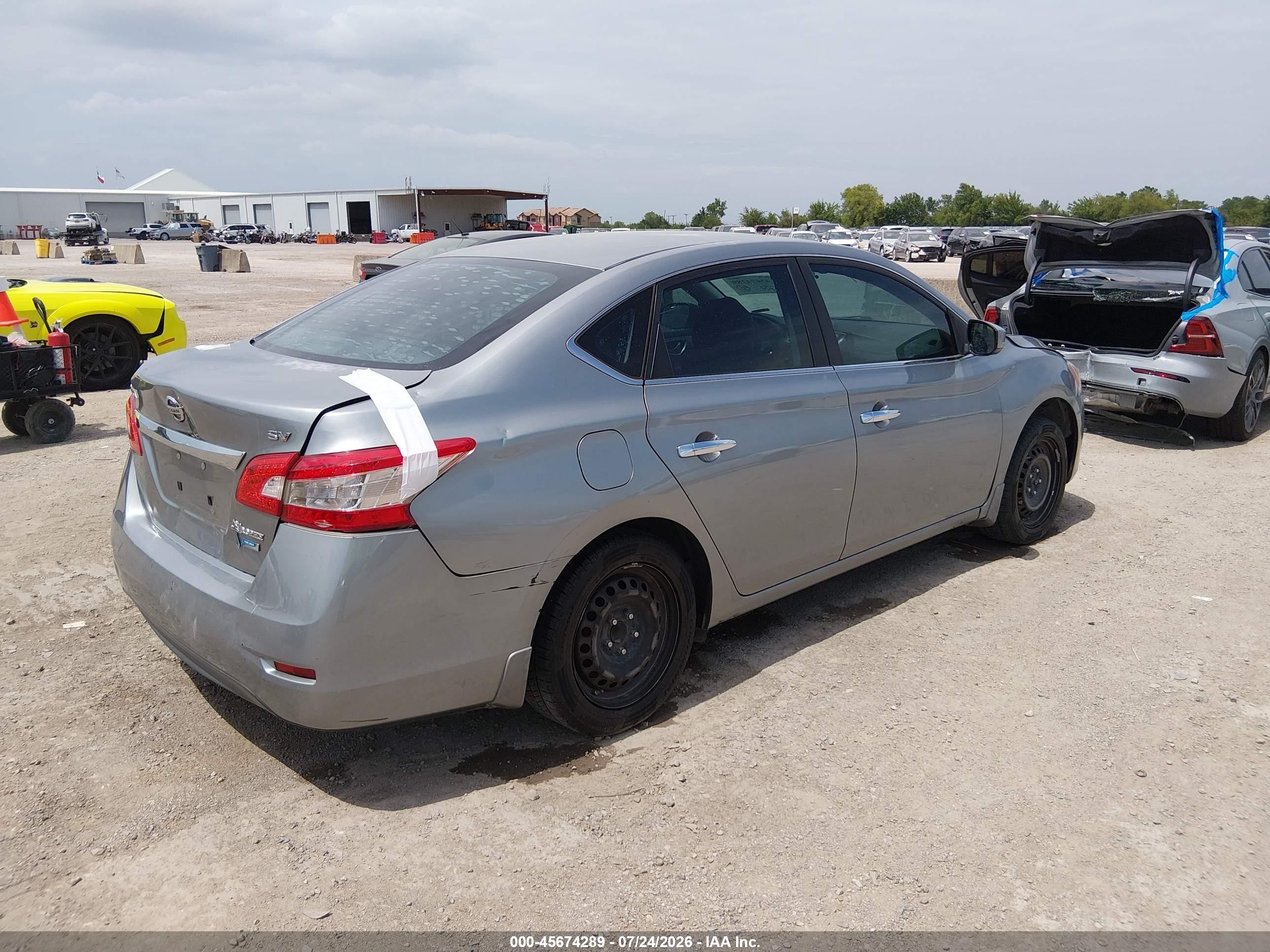 2014 Nissan Sentra Sv Серый vin: 3N1AB7AP2EY231873