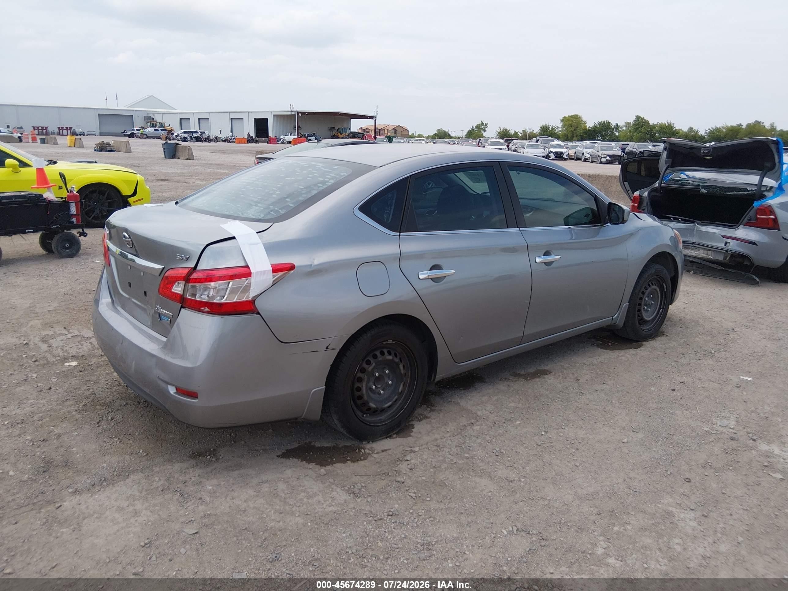 2014 Nissan Sentra Sv Серый vin: 3N1AB7AP2EY231873