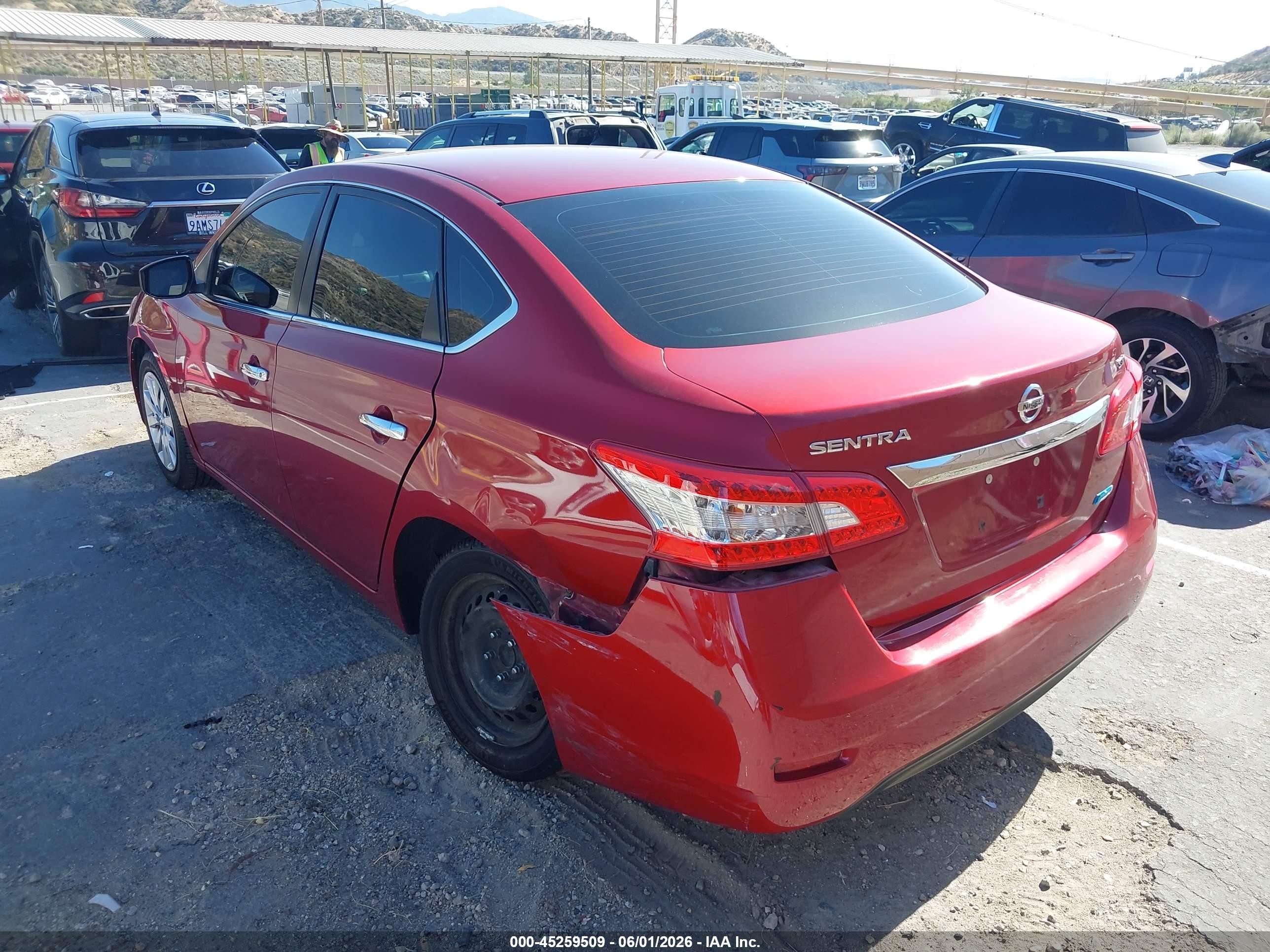 2014 Nissan Sentra Fe+ S/fe+ Sv/s/sl/sr/sv Red vin: 3N1AB7AP2EY237771