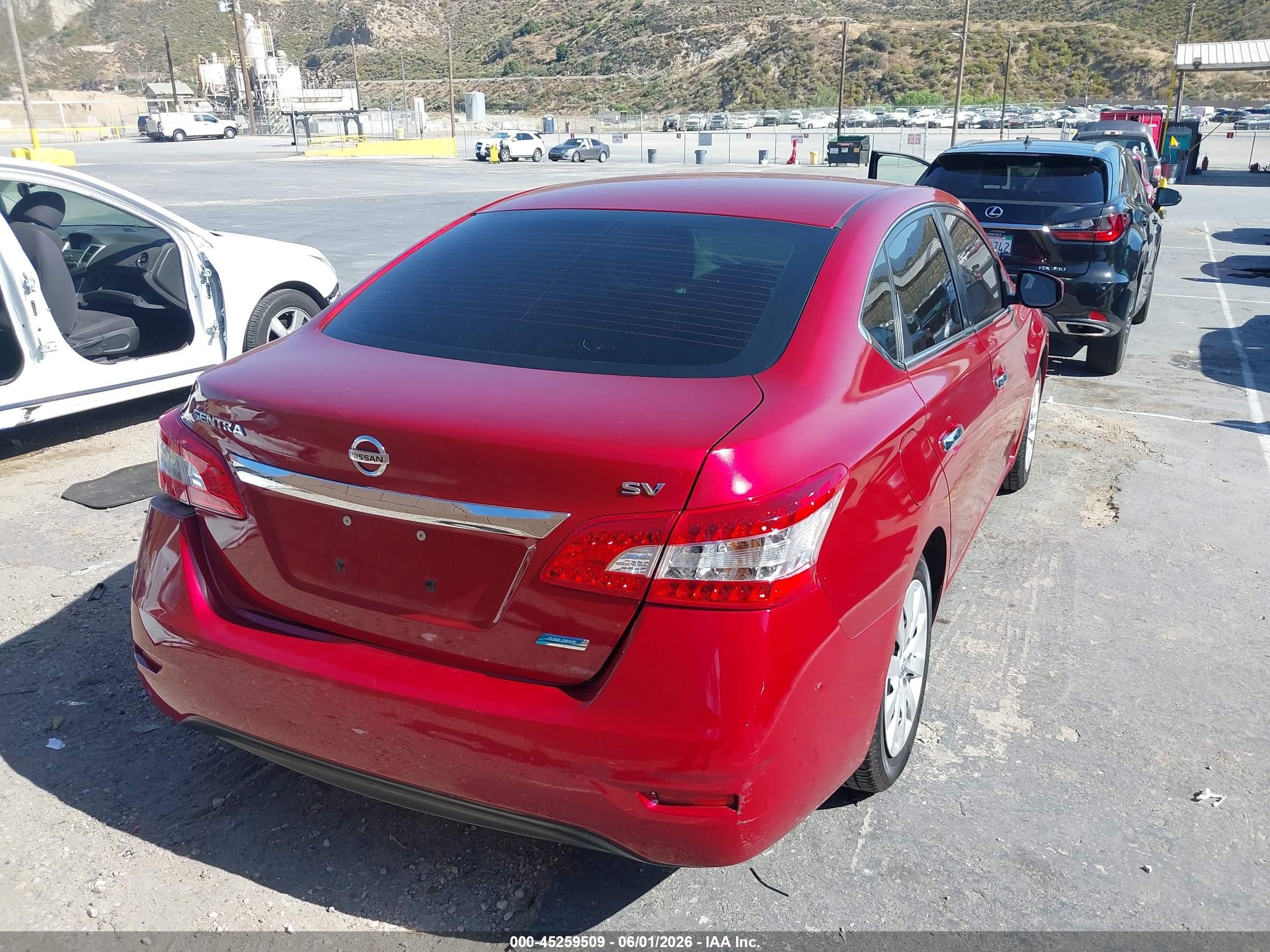 2014 Nissan Sentra Fe+ S/fe+ Sv/s/sl/sr/sv Red vin: 3N1AB7AP2EY237771