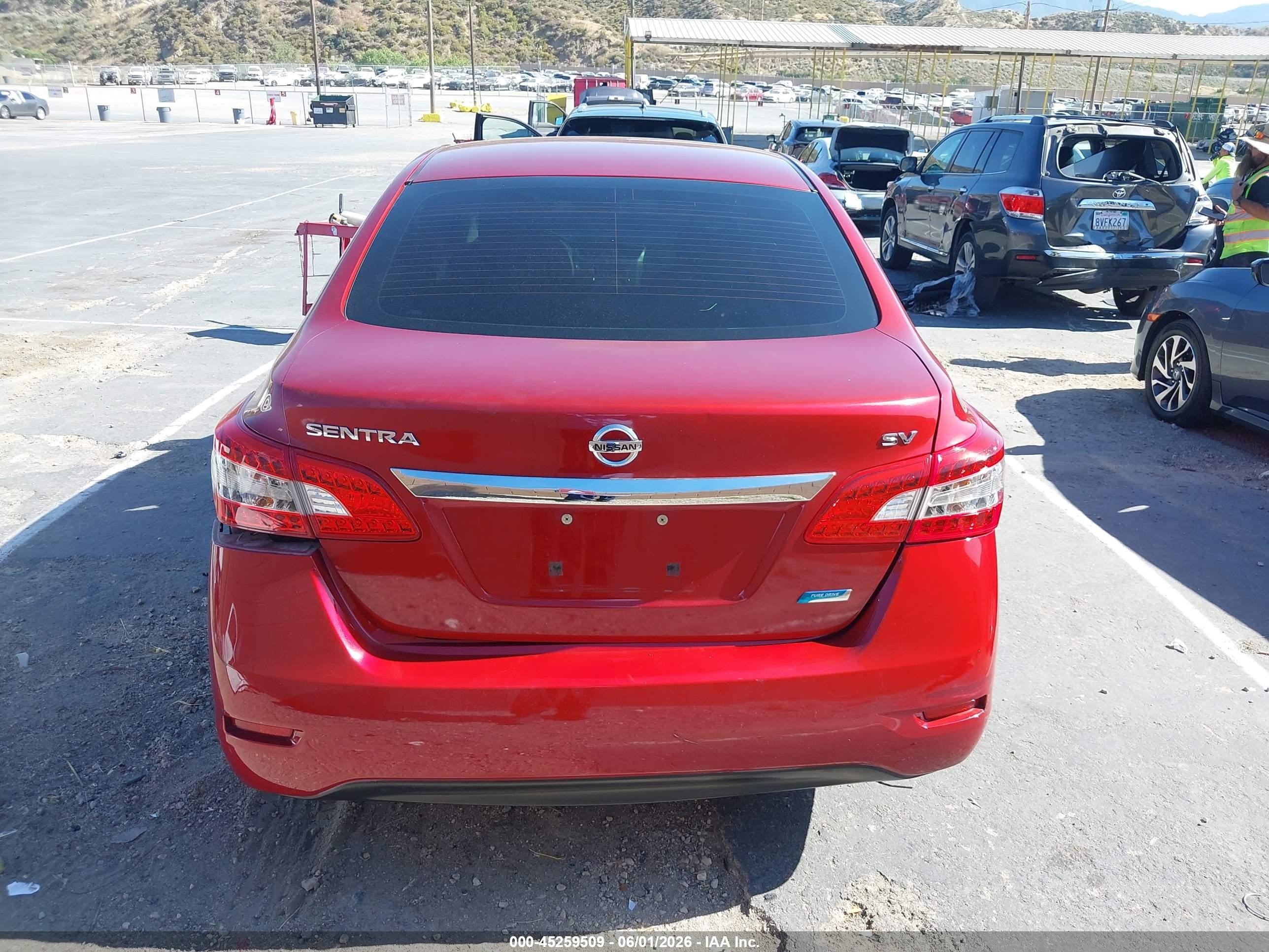 2014 Nissan Sentra Fe+ S/fe+ Sv/s/sl/sr/sv Red vin: 3N1AB7AP2EY237771