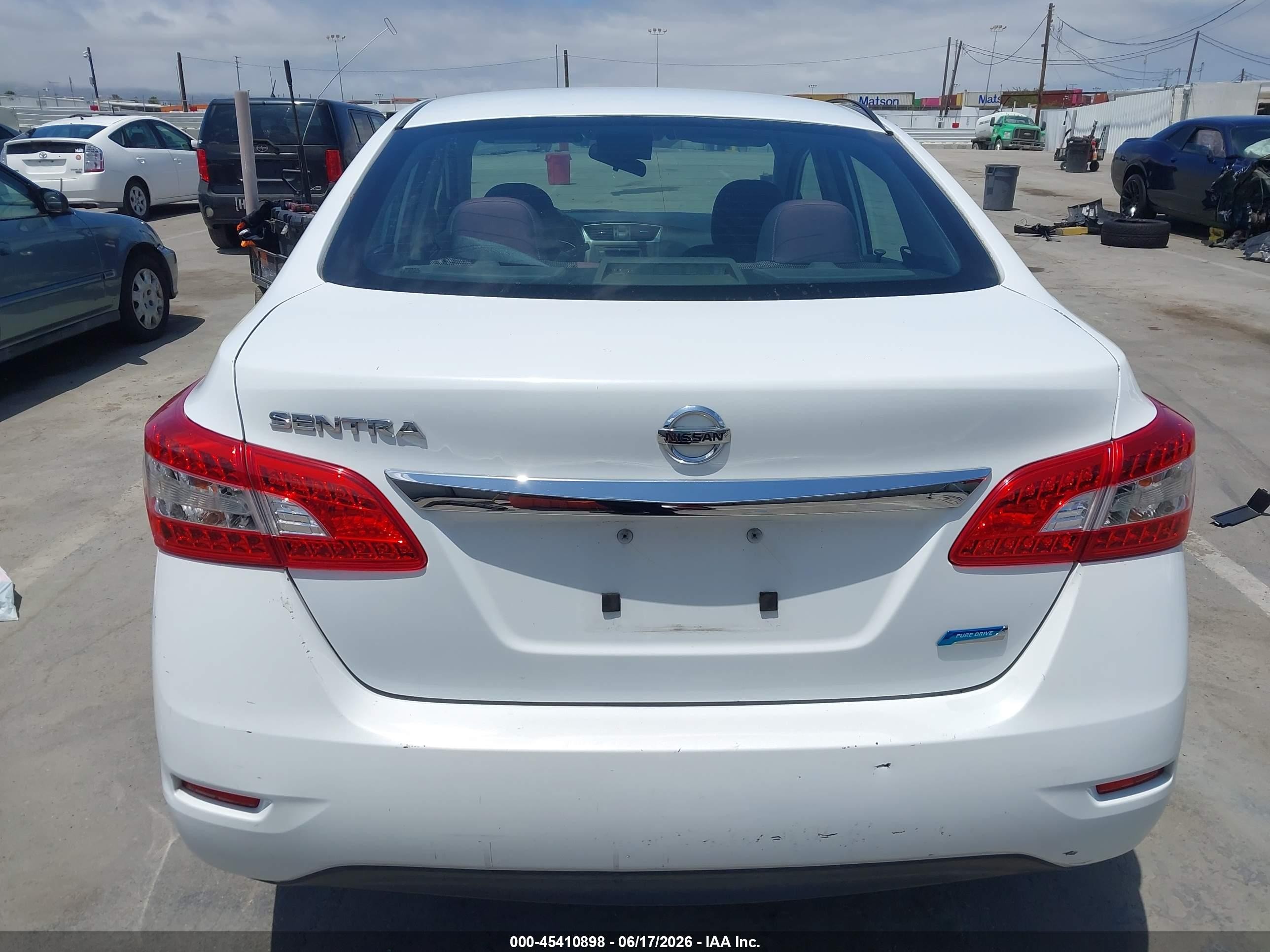 2014 Nissan Sentra S White vin: 3N1AB7AP2EY238273