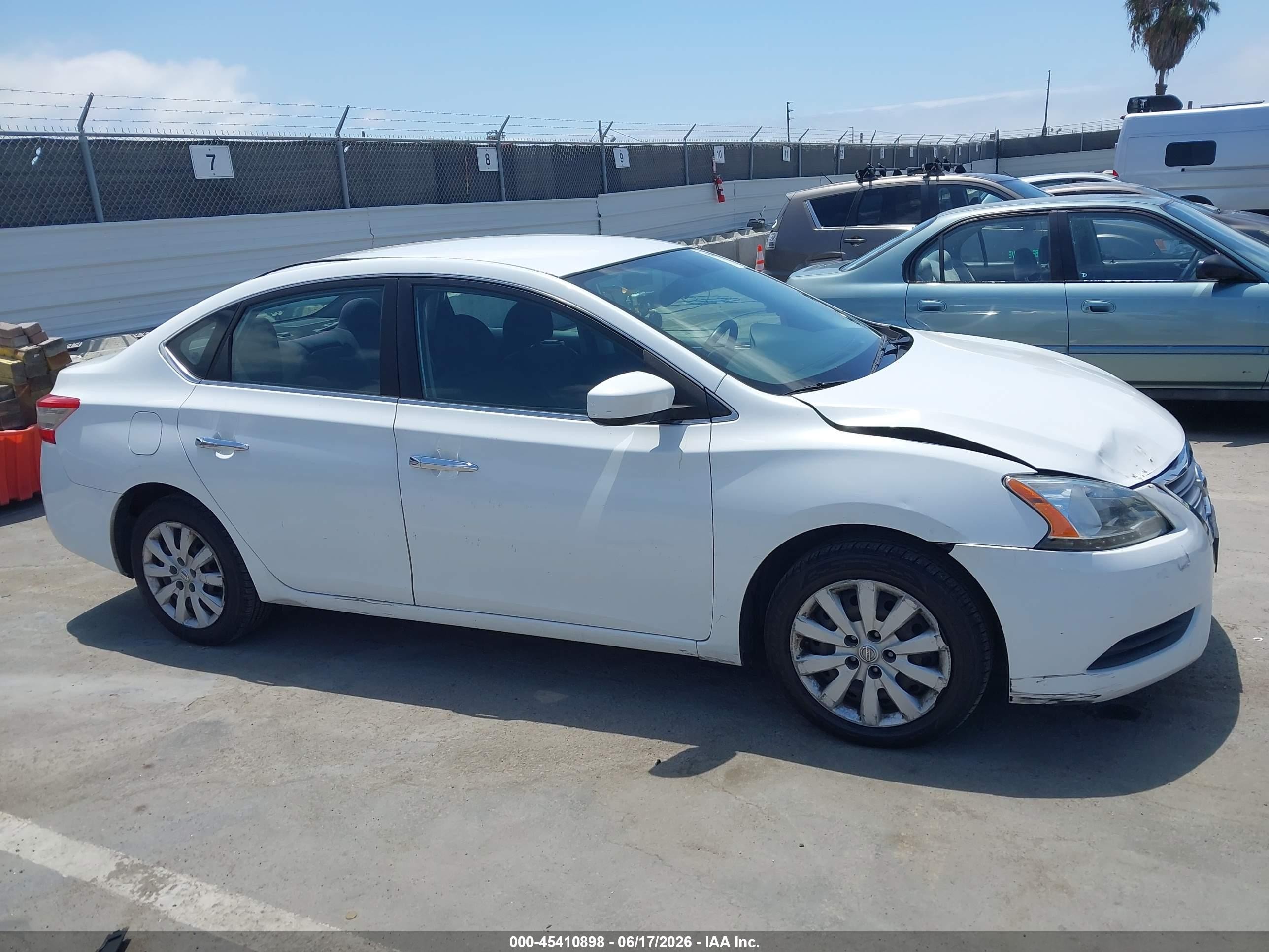 2014 Nissan Sentra S White vin: 3N1AB7AP2EY238273