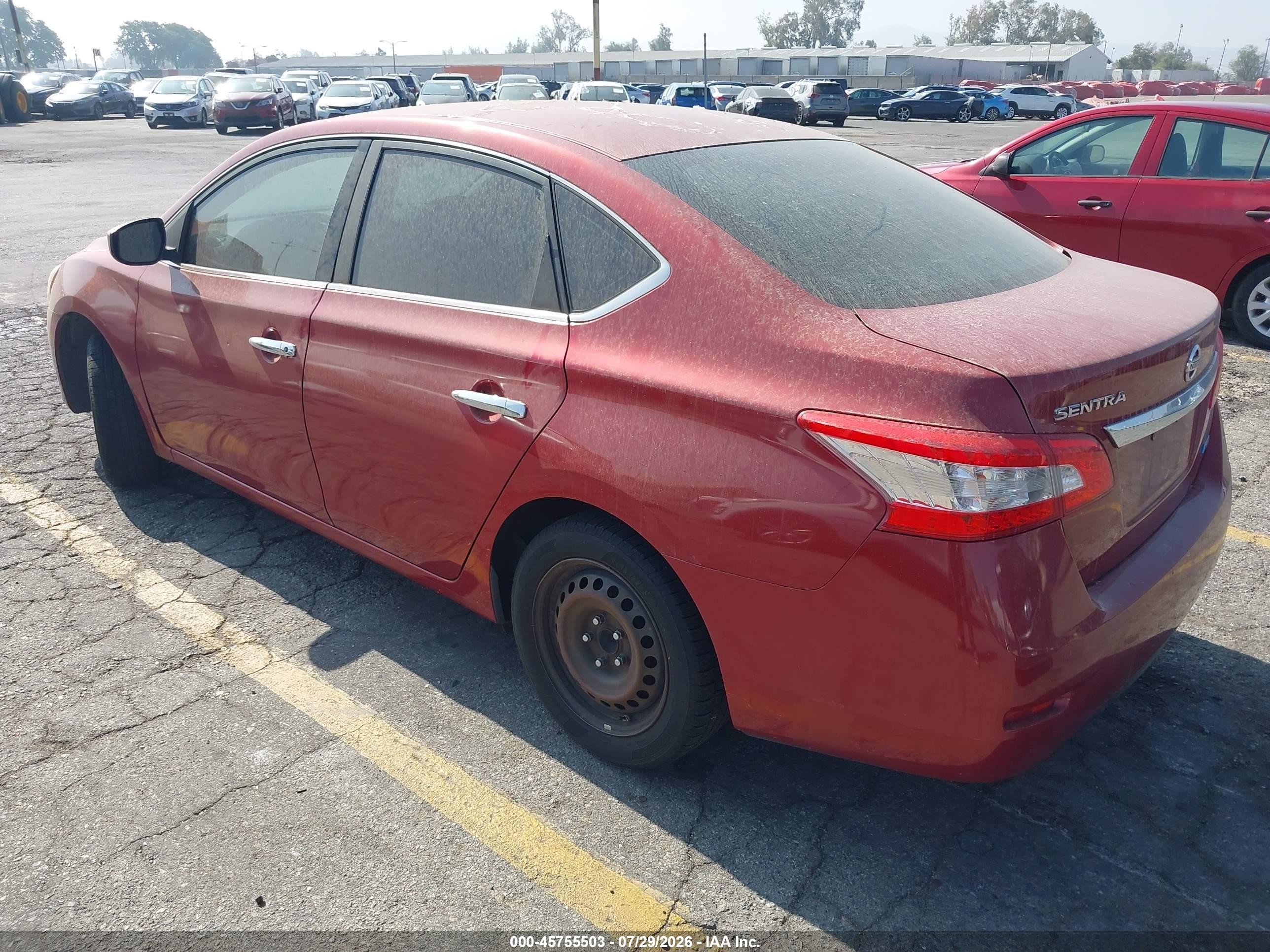 2014 Nissan Sentra Fe+ S/fe+ Sv/s/sl/sr/sv Red vin: 3N1AB7AP2EY242419