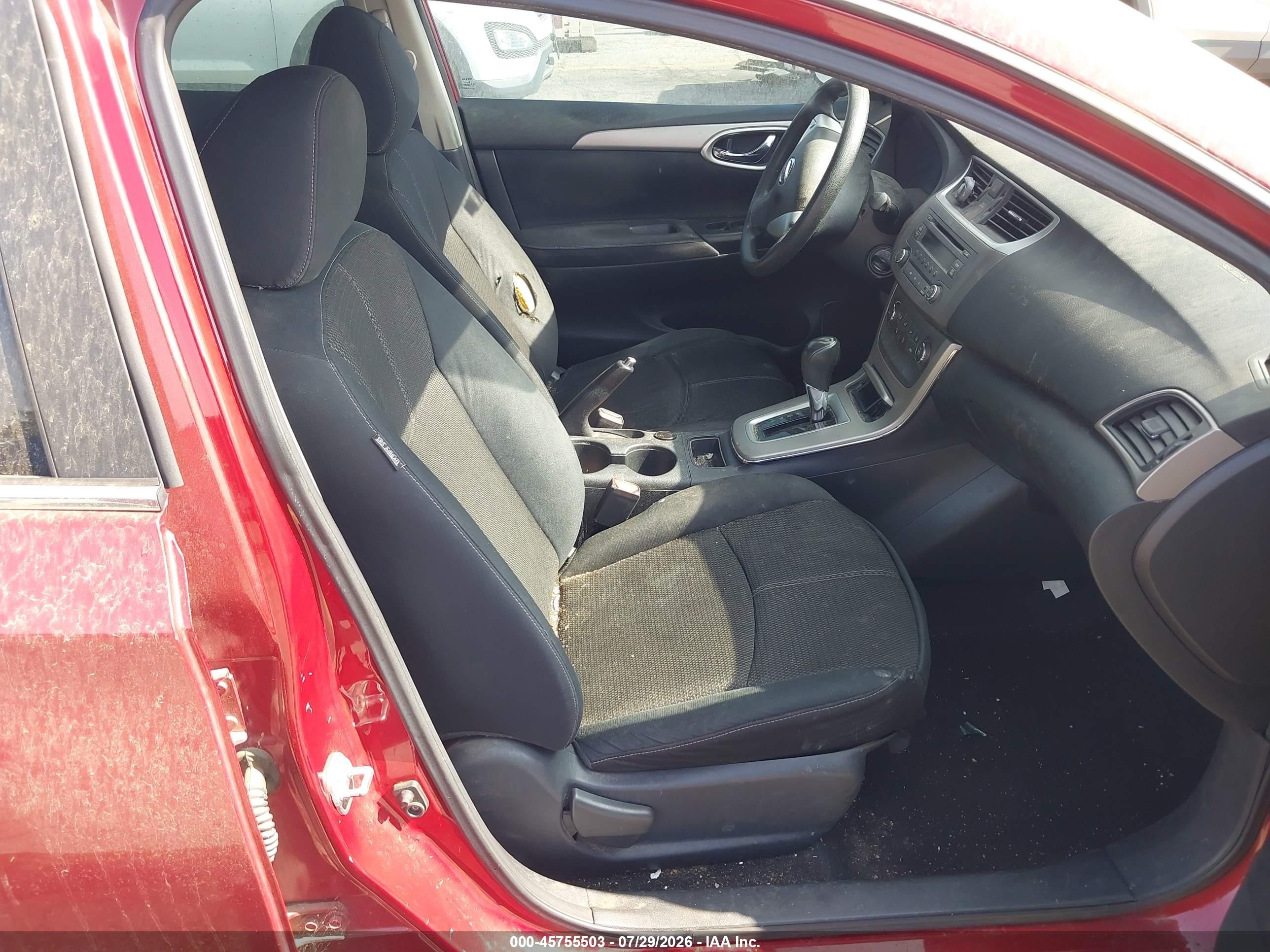2014 Nissan Sentra Fe+ S/fe+ Sv/s/sl/sr/sv Red vin: 3N1AB7AP2EY242419
