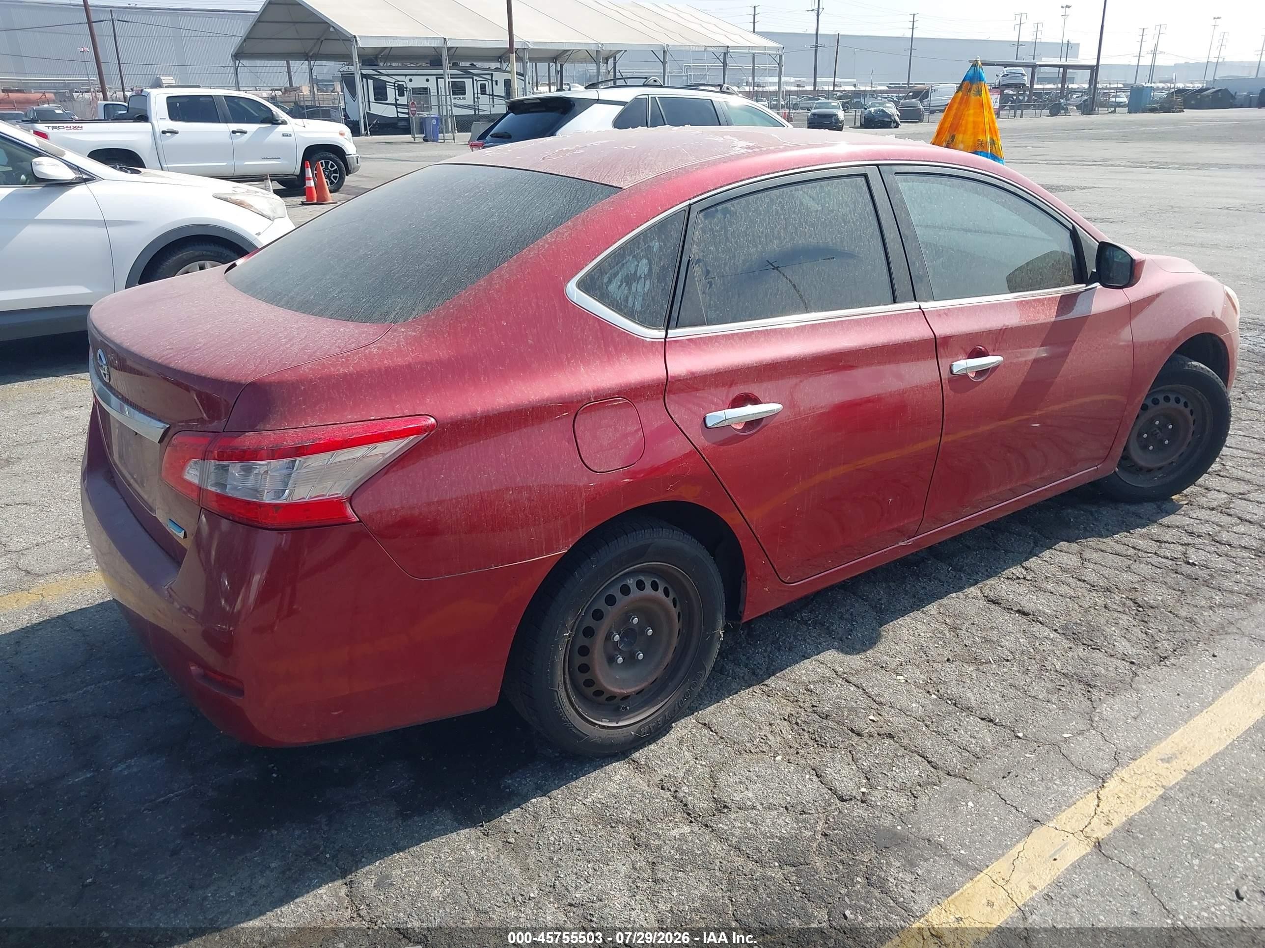 2014 Nissan Sentra Fe+ S/fe+ Sv/s/sl/sr/sv Red vin: 3N1AB7AP2EY242419