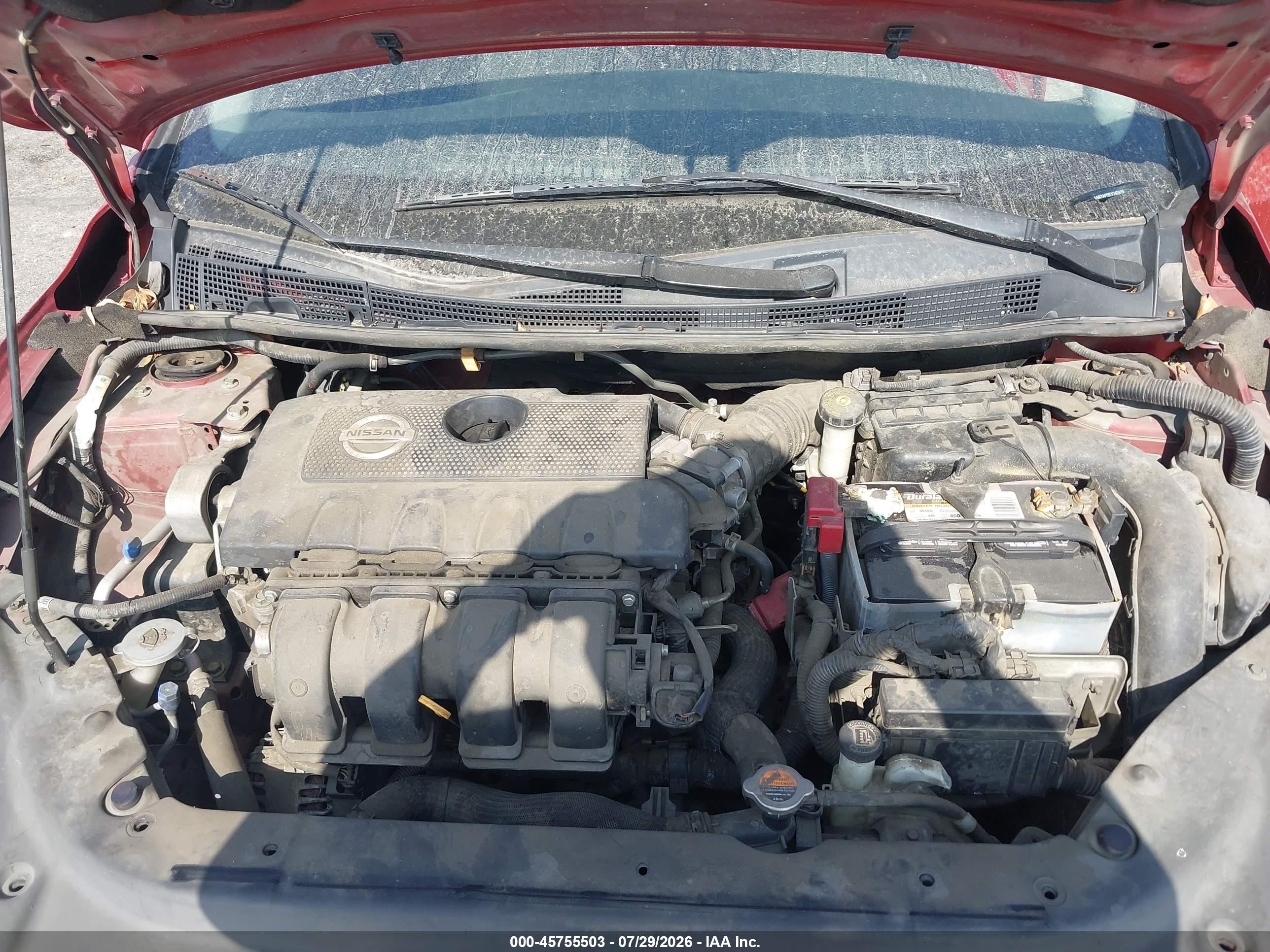 2014 Nissan Sentra Fe+ S/fe+ Sv/s/sl/sr/sv Red vin: 3N1AB7AP2EY242419