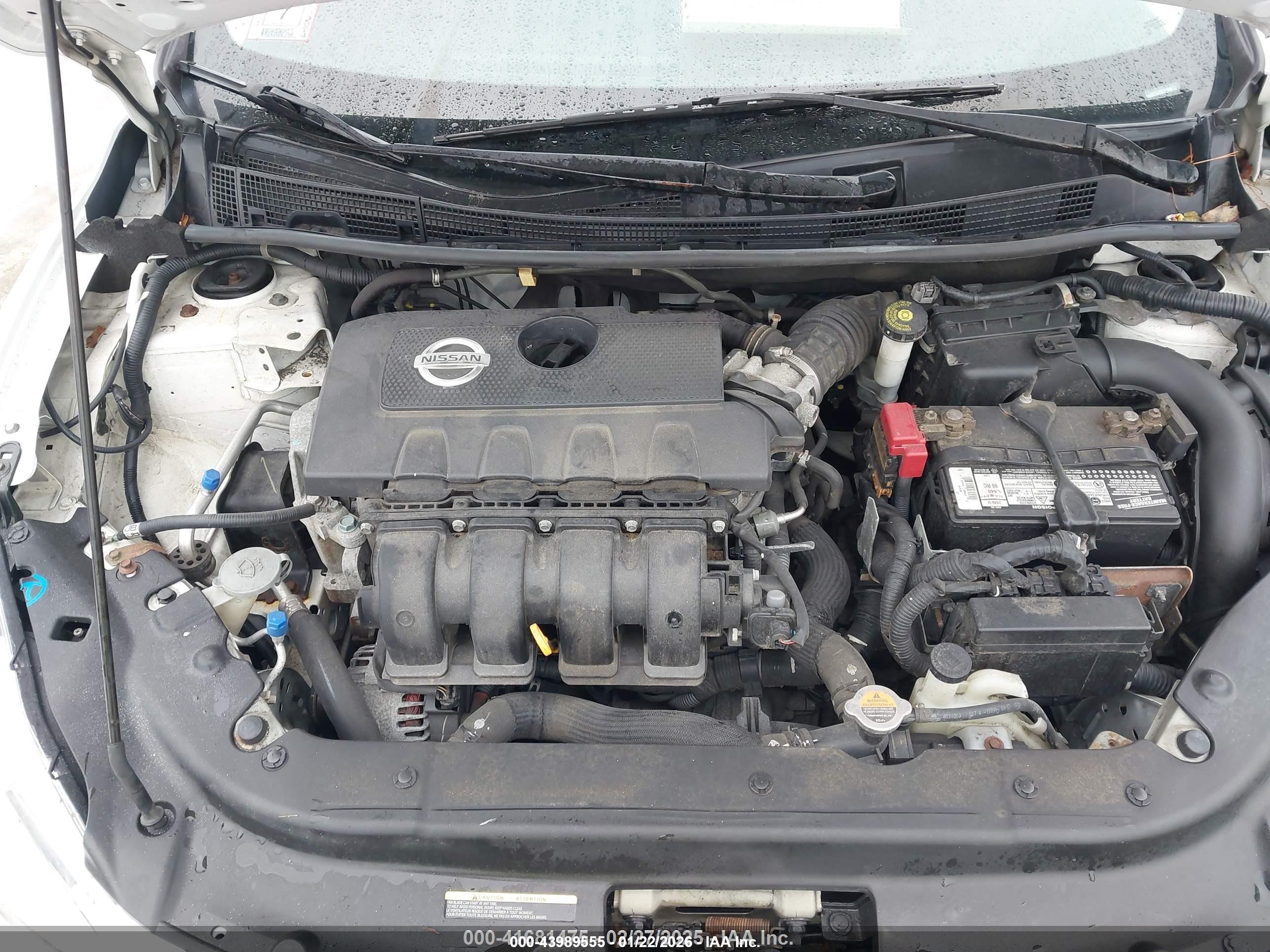2014 Nissan Sentra Fe+ S/fe+ Sv/s/sl/sr/sv White vin: 3N1AB7AP2EY249872