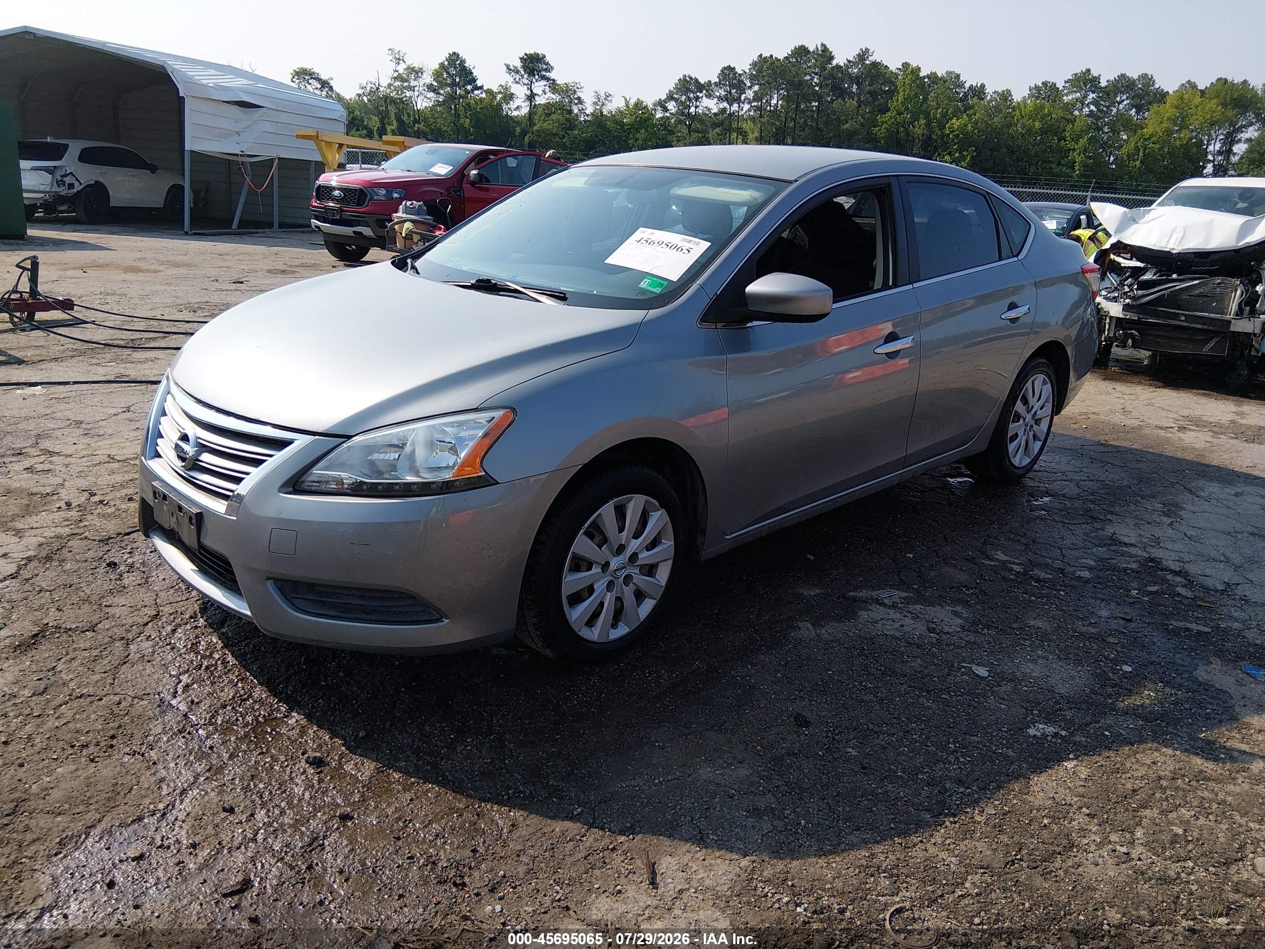 2014 Nissan Sentra Sv Gray vin: 3N1AB7AP2EY250780