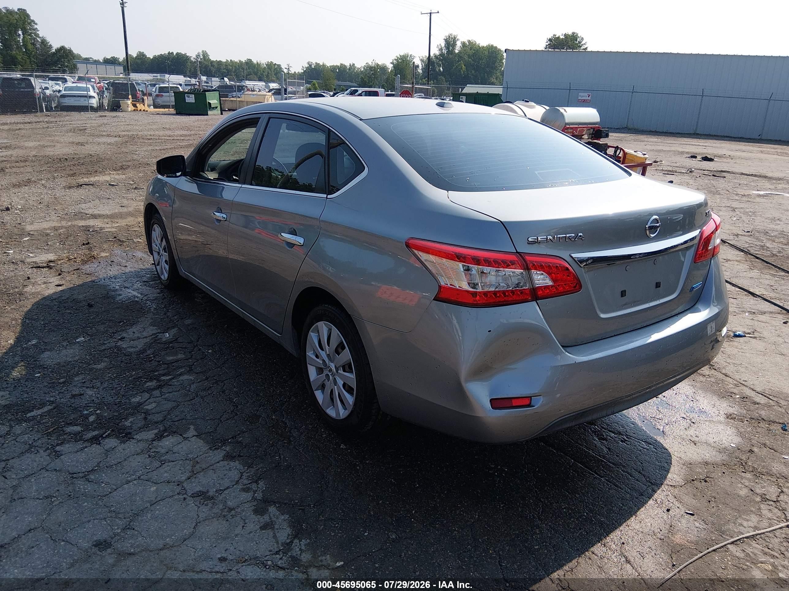2014 Nissan Sentra Sv Gray vin: 3N1AB7AP2EY250780
