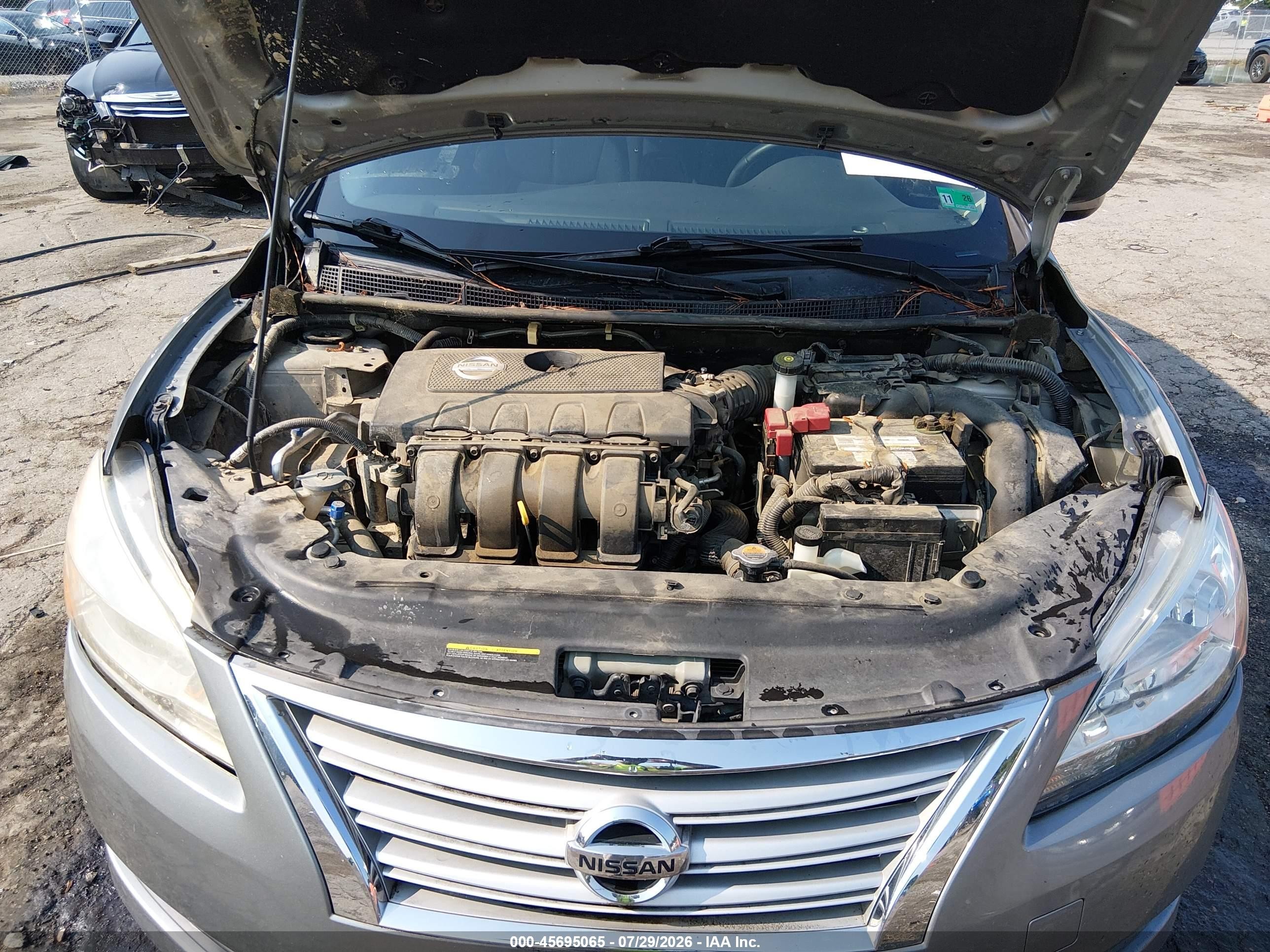 2014 Nissan Sentra Sv Gray vin: 3N1AB7AP2EY250780