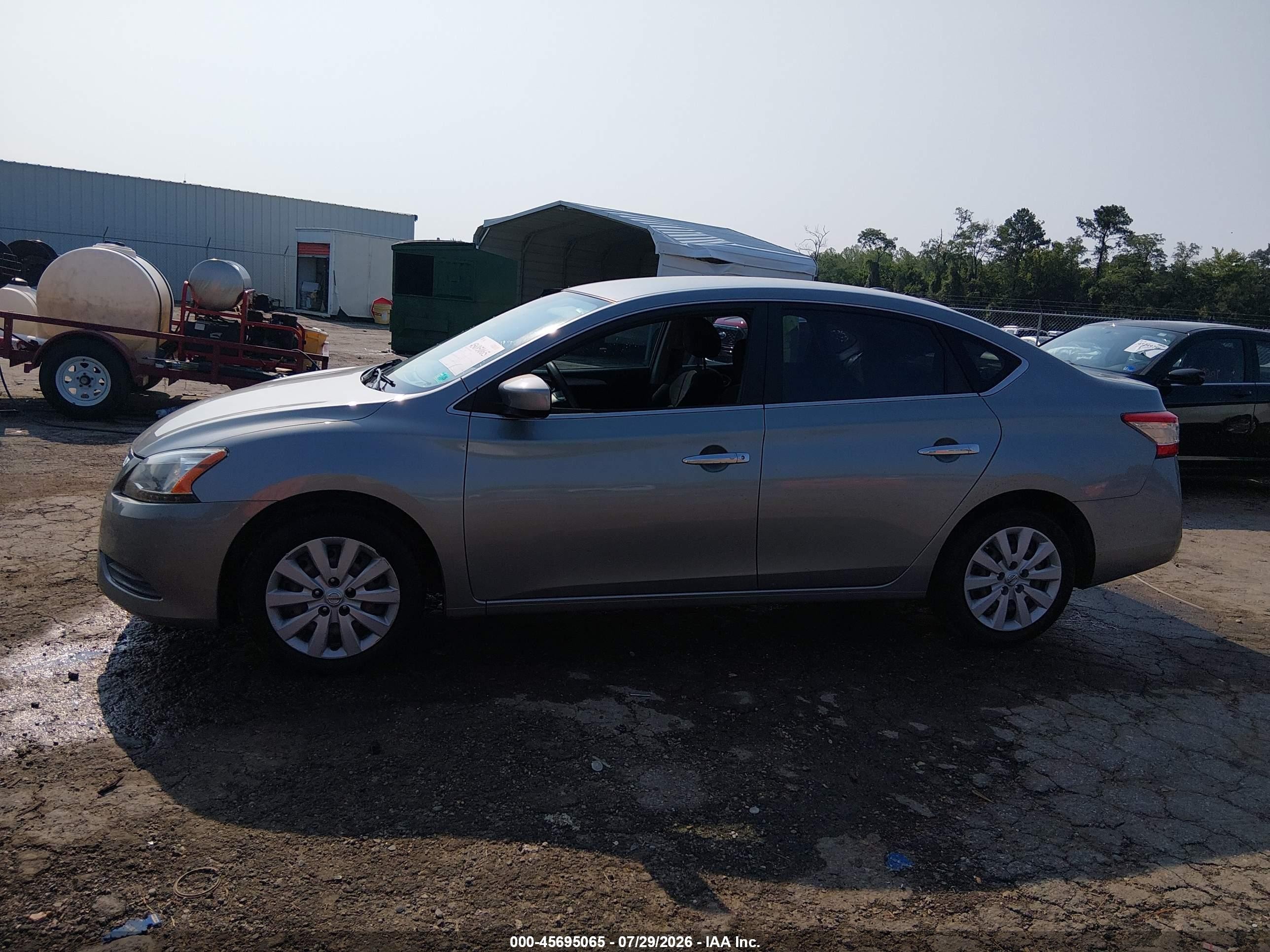 2014 Nissan Sentra Sv Gray vin: 3N1AB7AP2EY250780