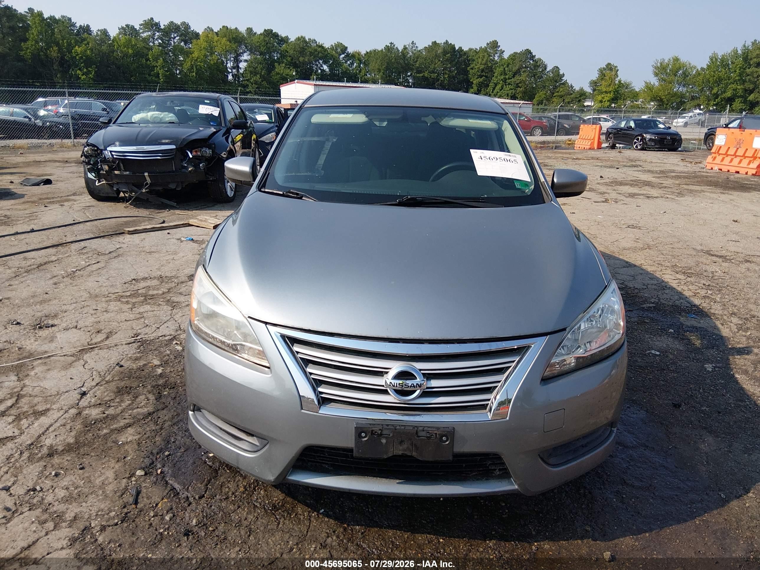 2014 Nissan Sentra Sv Gray vin: 3N1AB7AP2EY250780