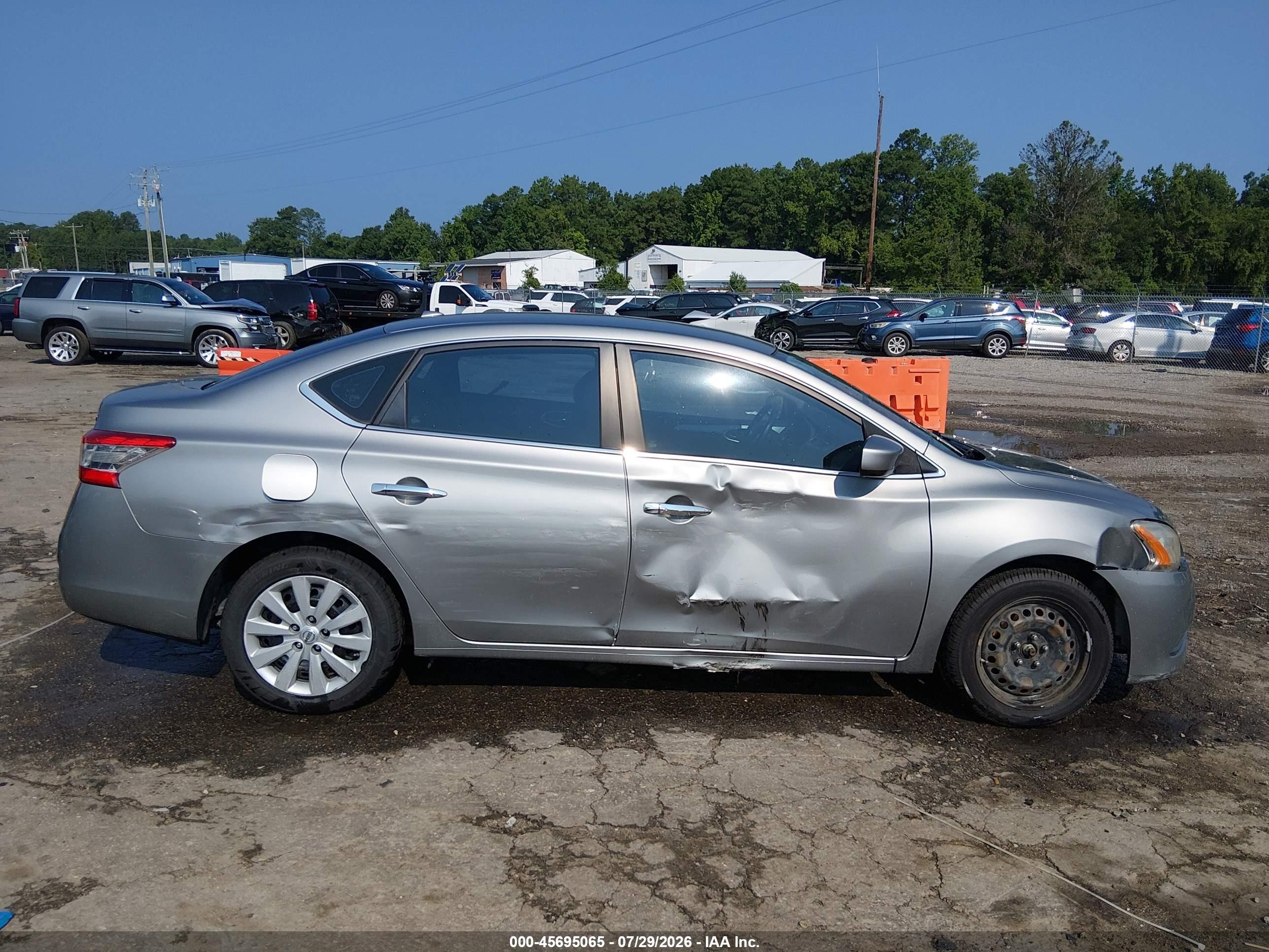 2014 Nissan Sentra Sv Gray vin: 3N1AB7AP2EY250780
