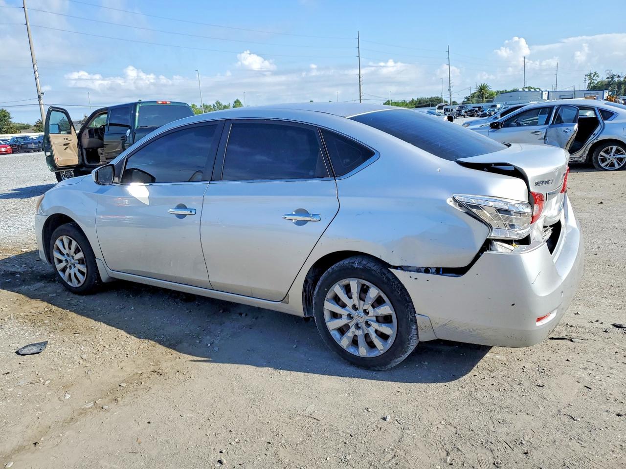 2014 Nissan Sentra Sv Gray vin: 3N1AB7AP2EY258247