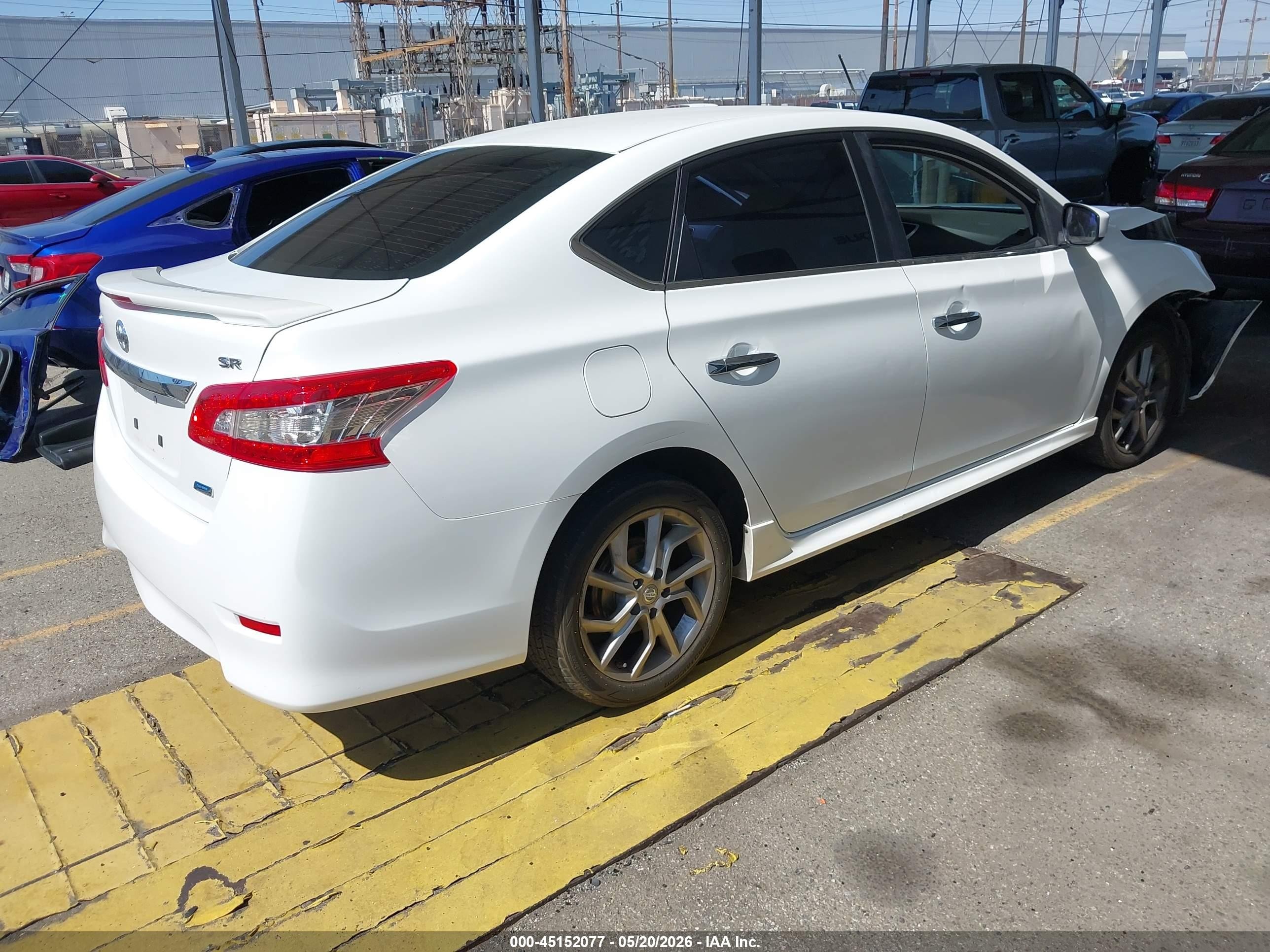 2014 Nissan Sentra Sr White vin: 3N1AB7AP2EY273962