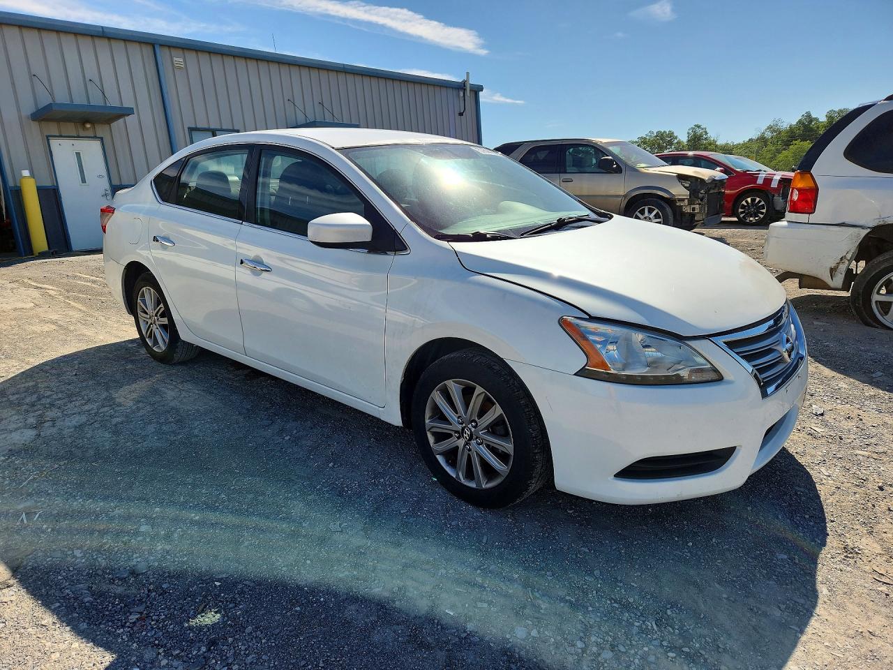 2014 Nissan Sentra S White vin: 3N1AB7AP2EY278630