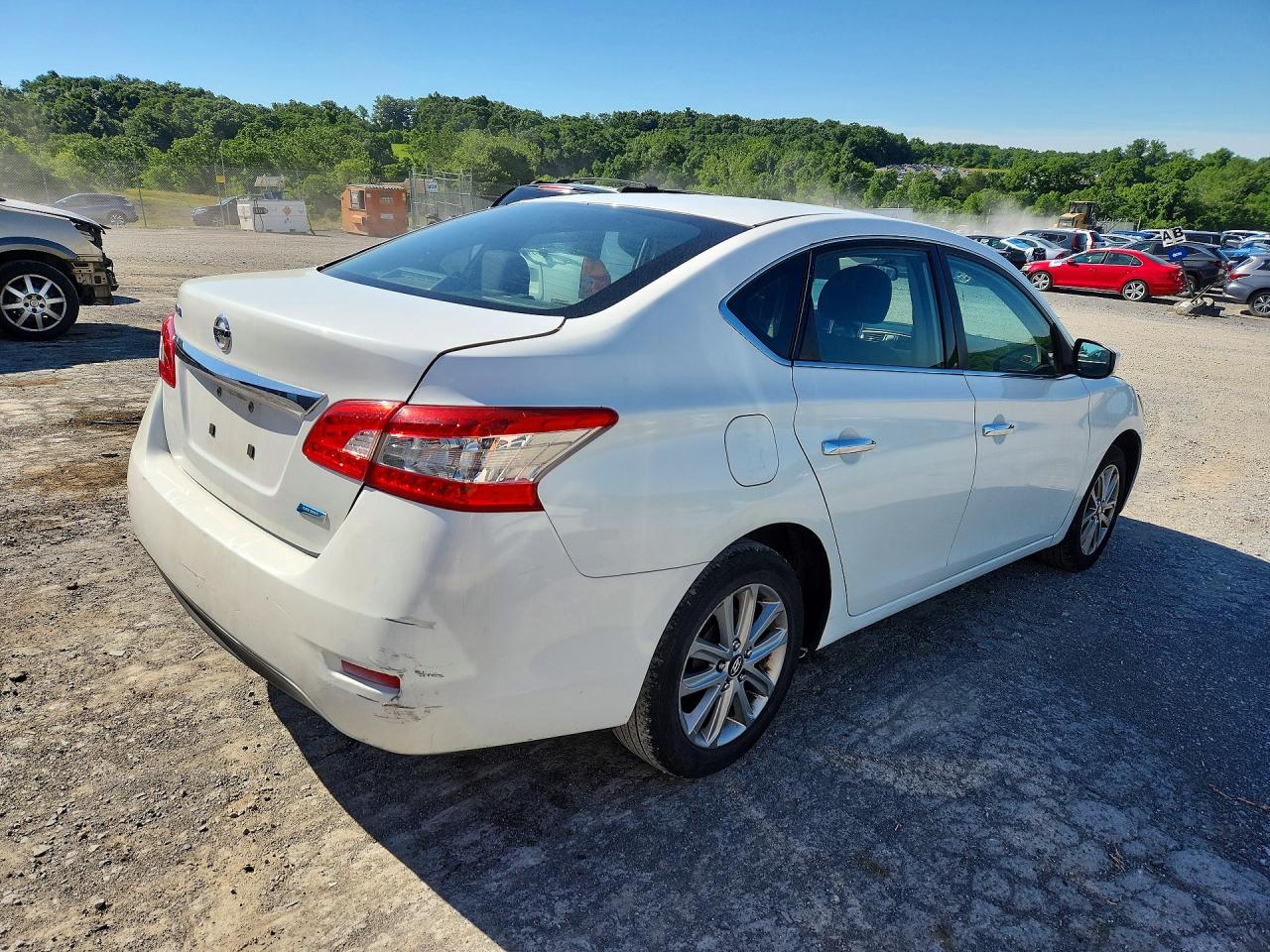 2014 Nissan Sentra S White vin: 3N1AB7AP2EY278630