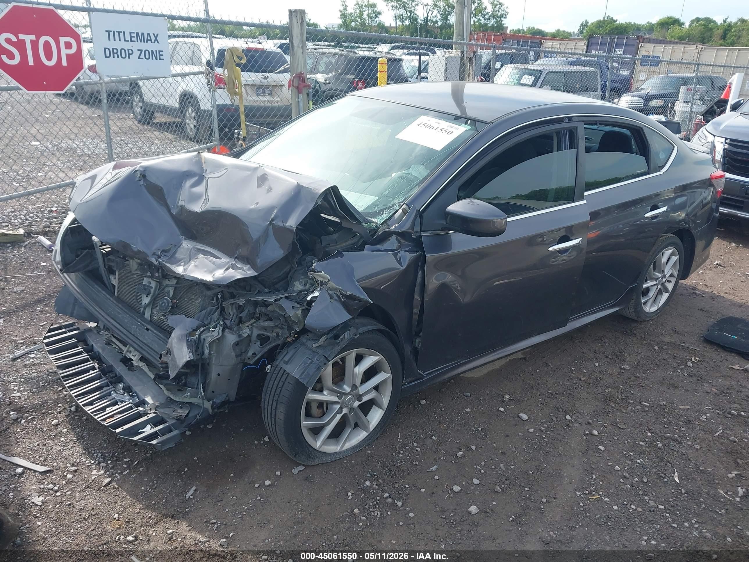 2014 Nissan Sentra Sr Gray vin: 3N1AB7AP2EY292835