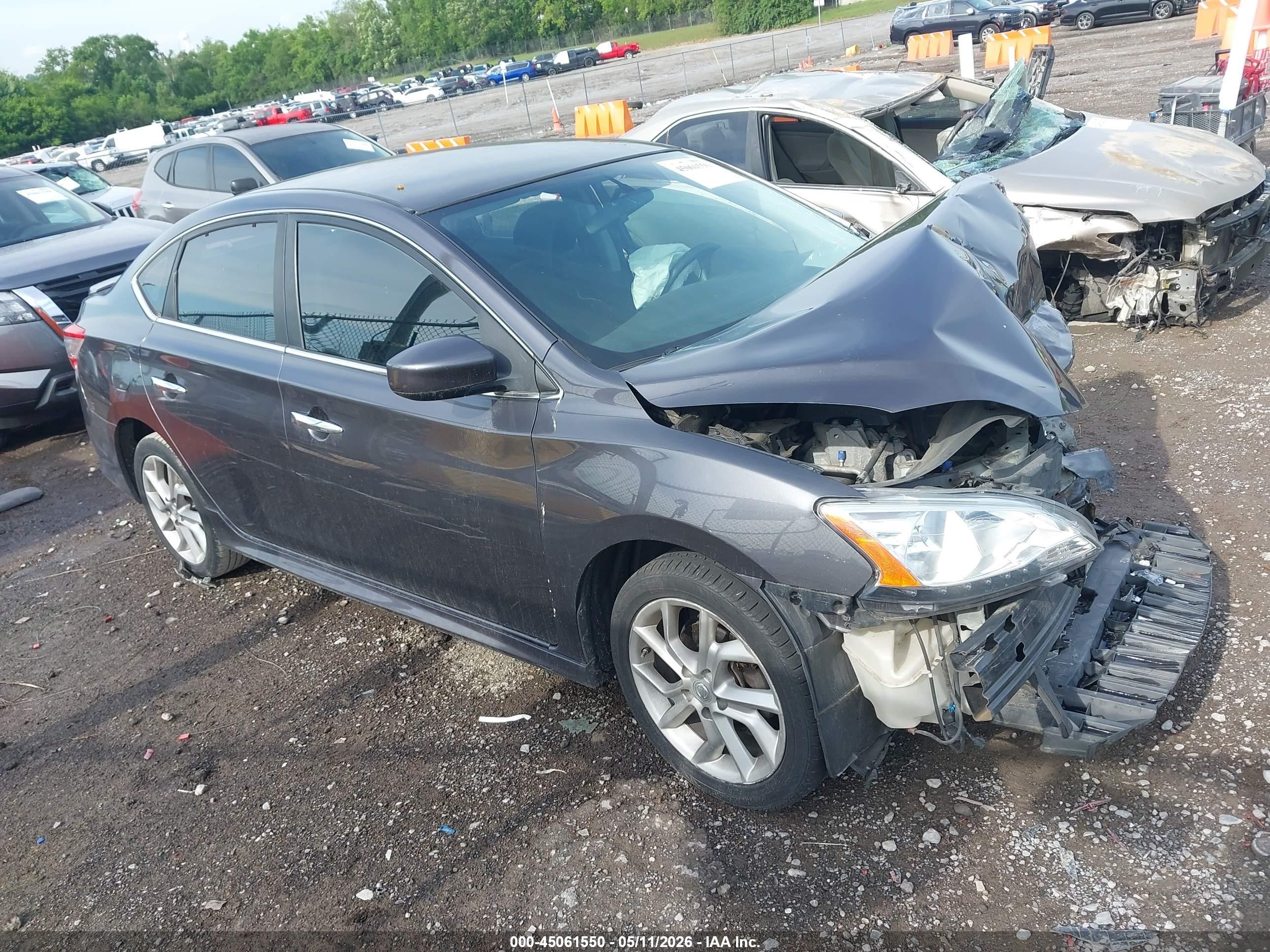 2014 Nissan Sentra Sr Gray vin: 3N1AB7AP2EY292835