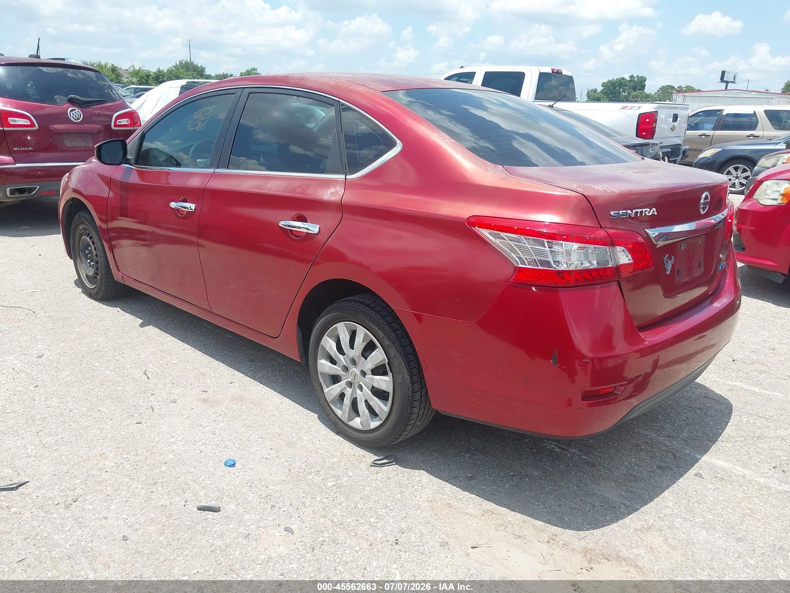 2014 Nissan Sentra Sv Red vin: 3N1AB7AP2EY294035