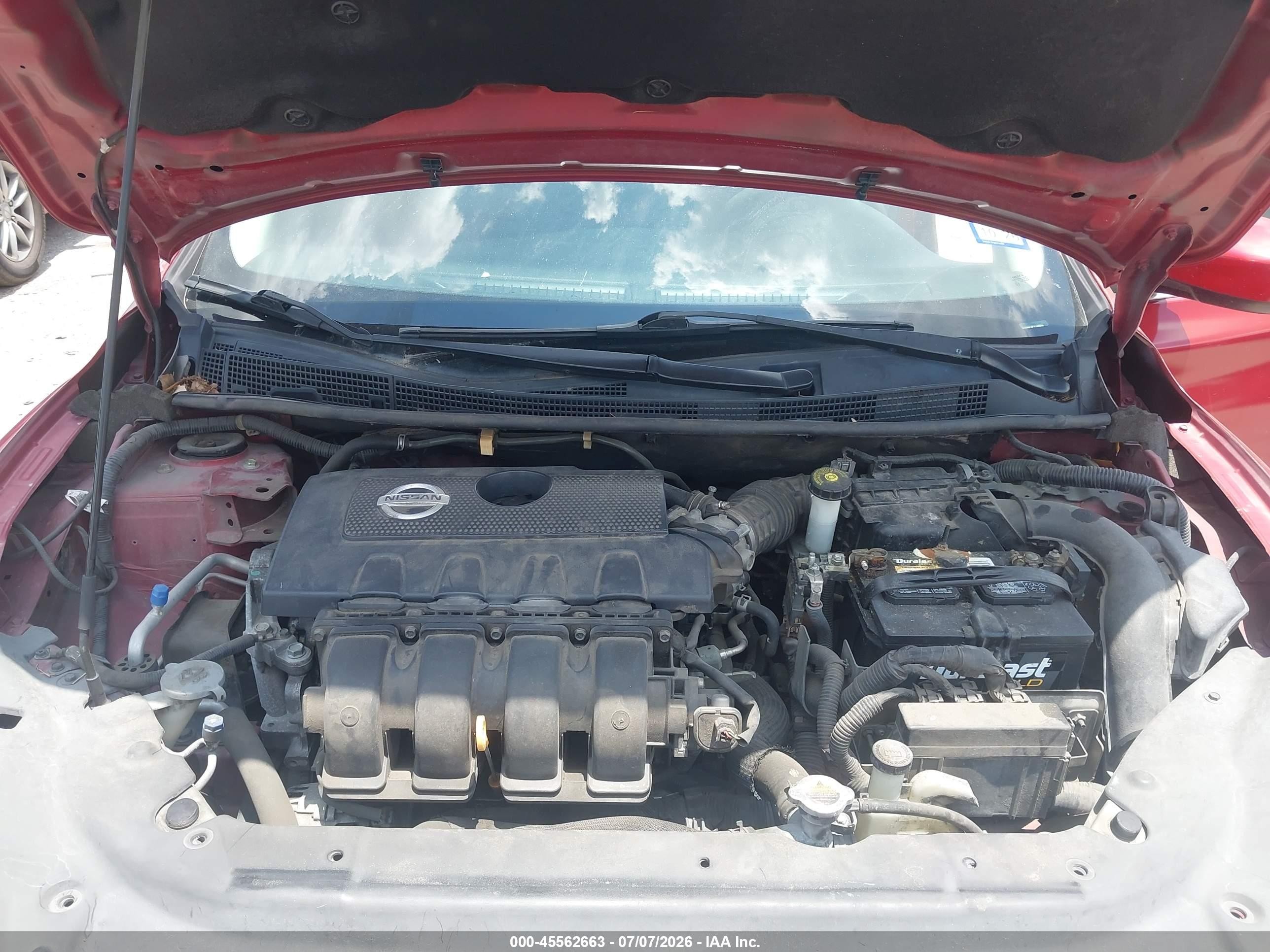 2014 Nissan Sentra Sv Red vin: 3N1AB7AP2EY294035