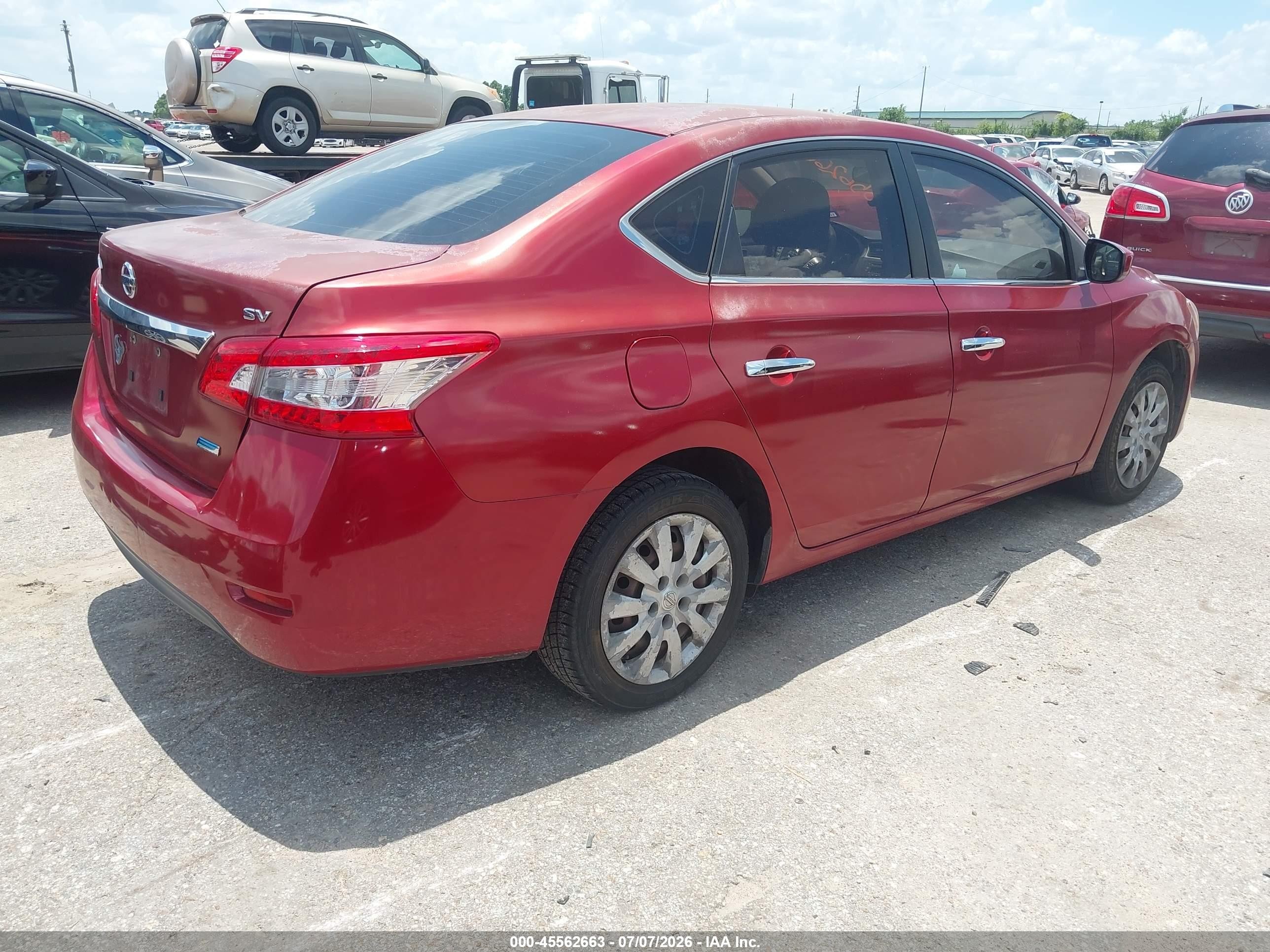 2014 Nissan Sentra Sv Red vin: 3N1AB7AP2EY294035