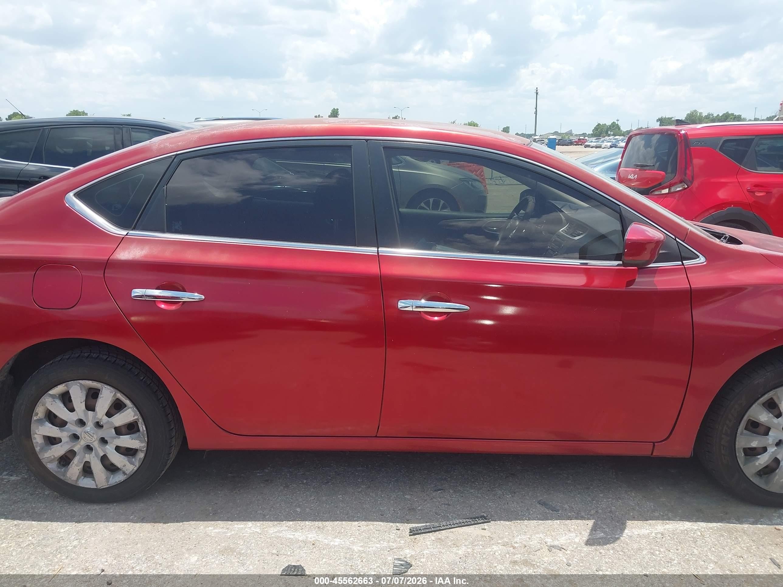 2014 Nissan Sentra Sv Red vin: 3N1AB7AP2EY294035