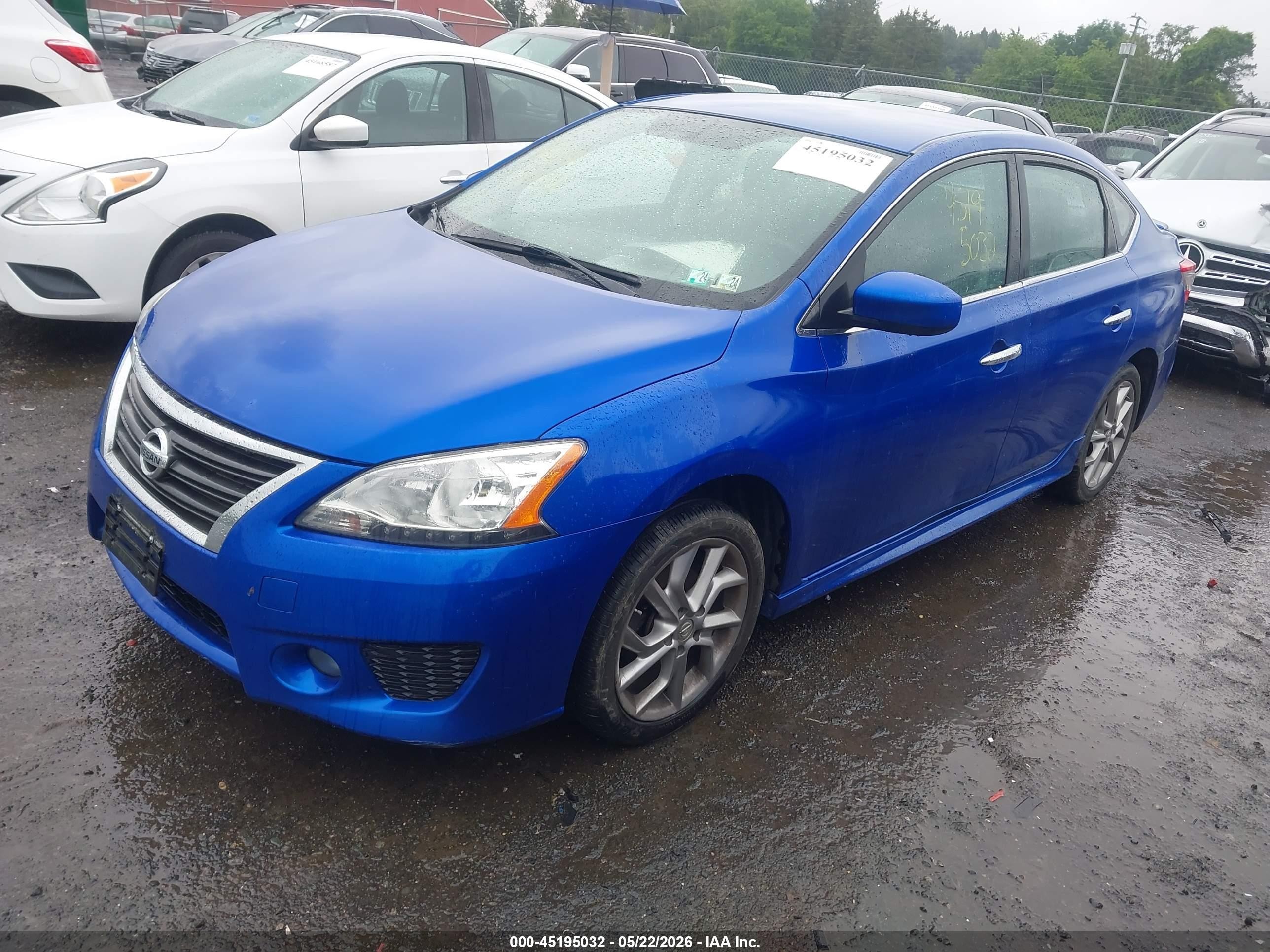 2014 Nissan Sentra Sr Blue vin: 3N1AB7AP2EY300612