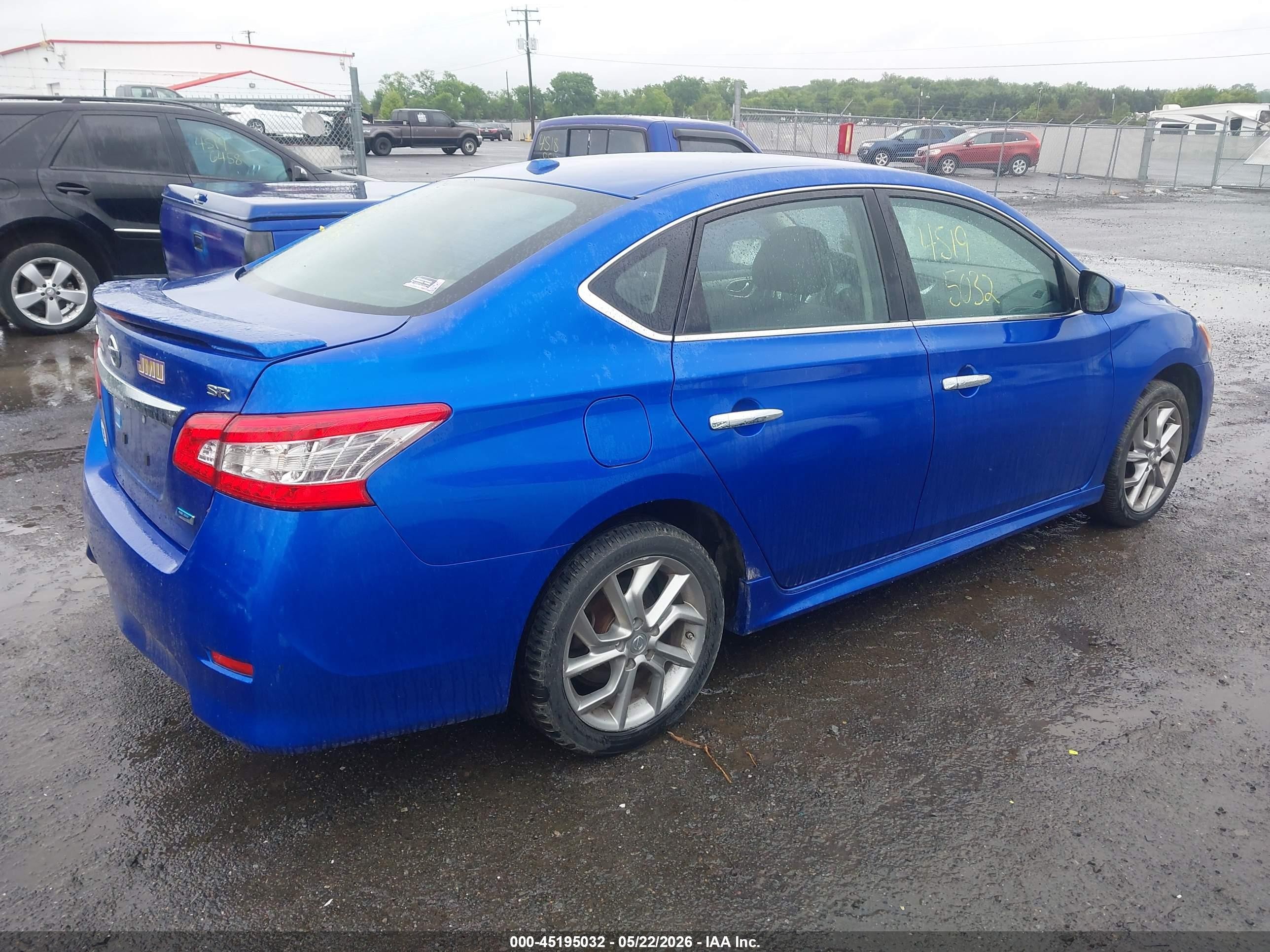 2014 Nissan Sentra Sr Blue vin: 3N1AB7AP2EY300612