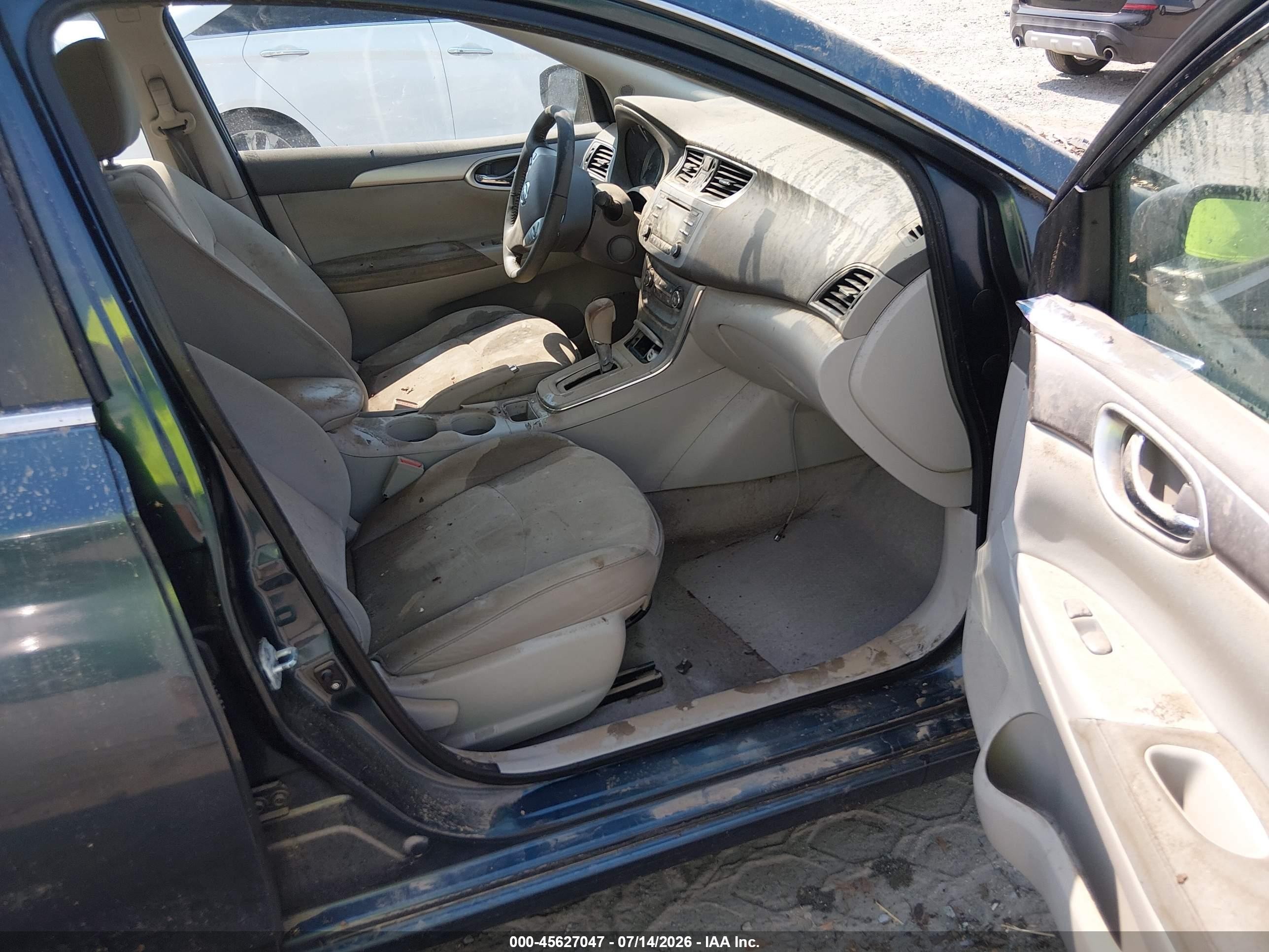 2014 Nissan Sentra Sv Синий vin: 3N1AB7AP2EY305860