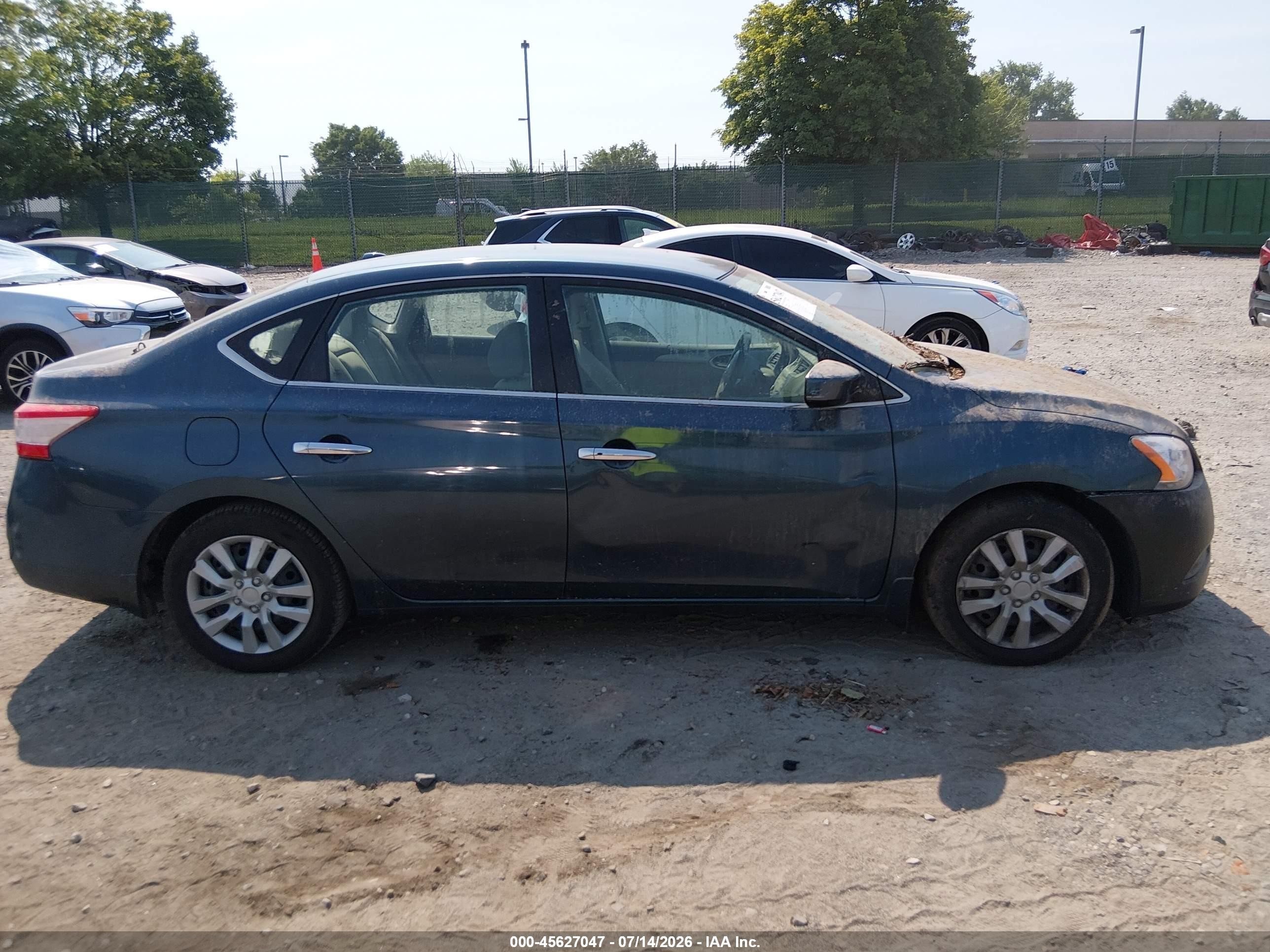 2014 Nissan Sentra Sv Синий vin: 3N1AB7AP2EY305860