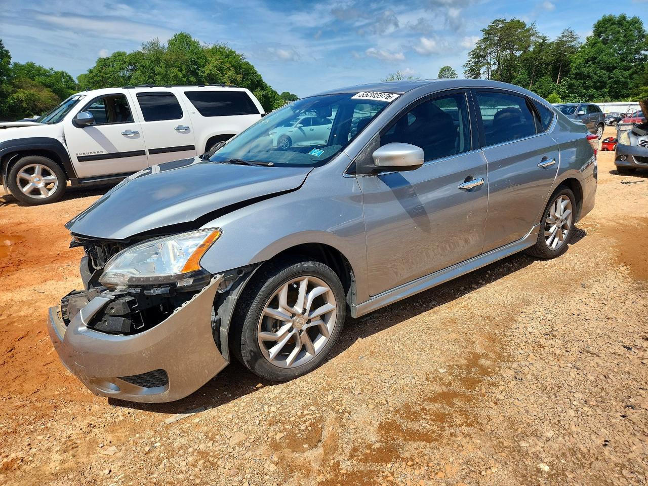 2014 Nissan Sentra Sr Silver vin: 3N1AB7AP2EY308421